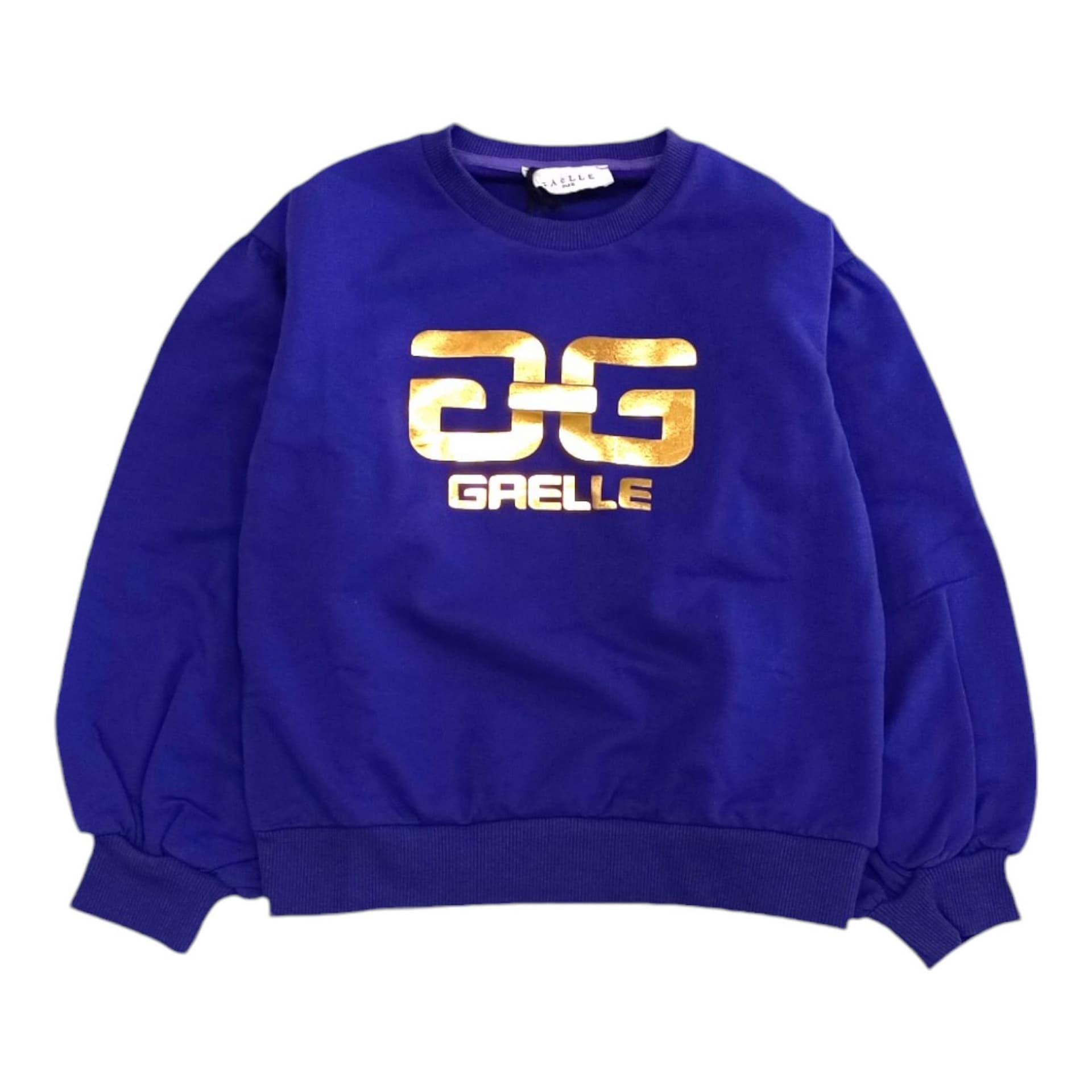 GAELLE PARIS Gaelle Paris - Felpa Viola V003 C/logo Oro F00324 - 4