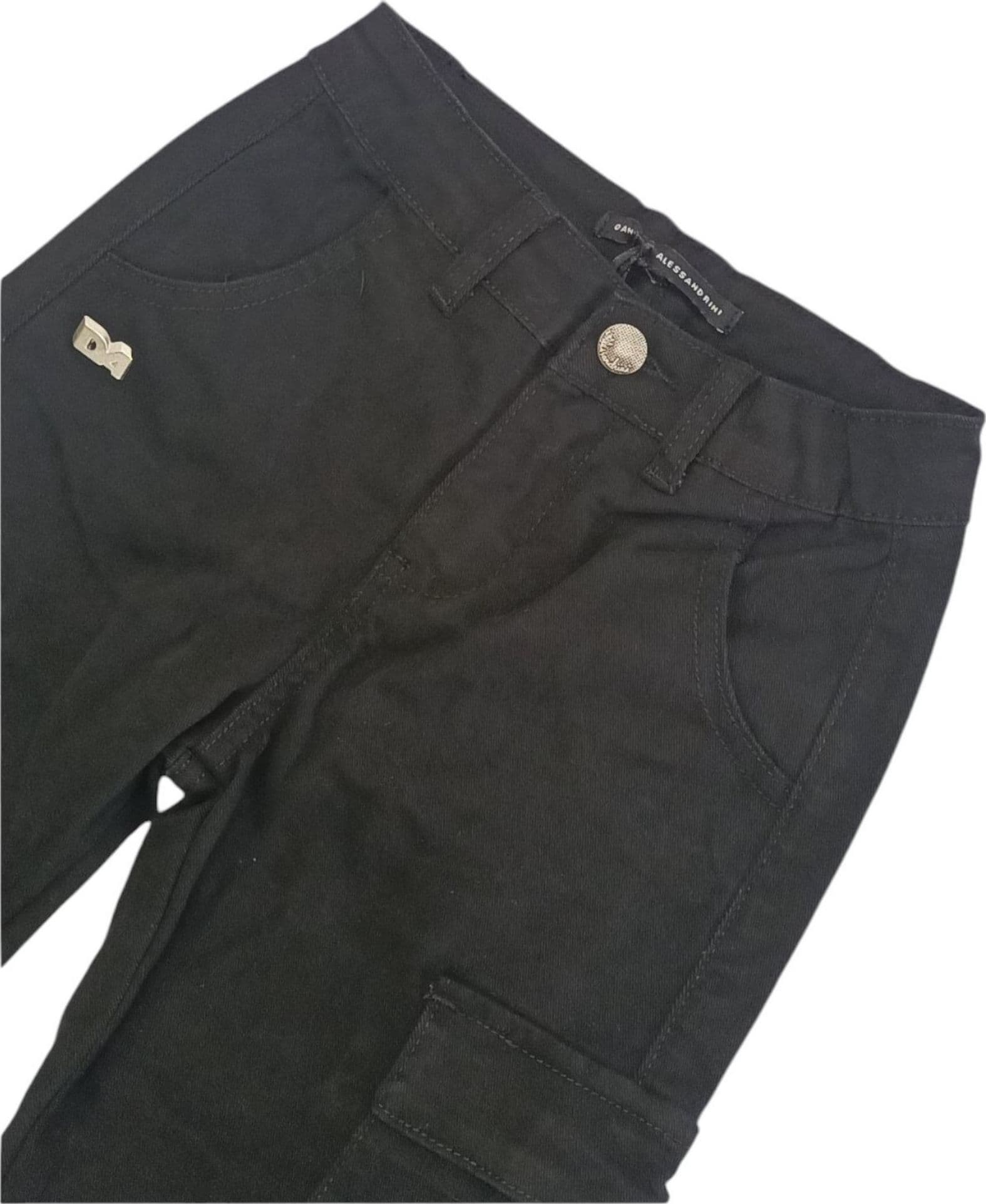 Daniele Alessandrini  - Pantalone Nero Cargo 1231P00155 - 2