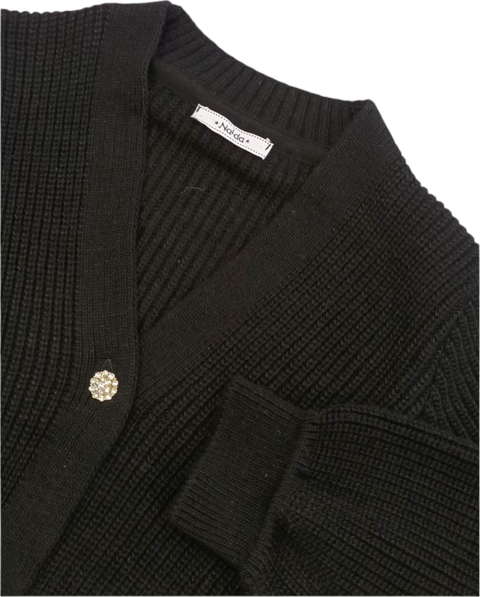 NAIDA Naida - Cardigan Nero Maniche A Sbuffo NAMA295 - 2
