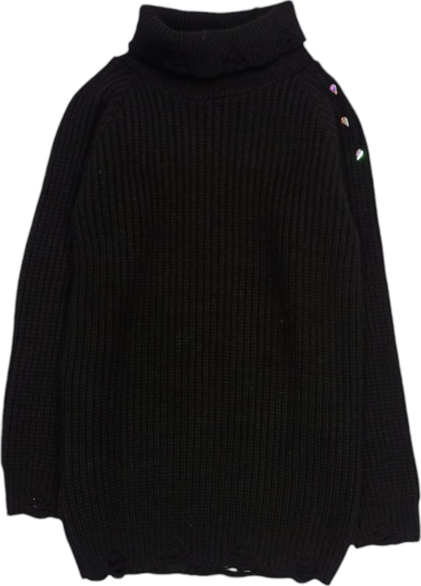 NAIDA Naida - Vestito Nero Sfrangiato NAAB301 - 4