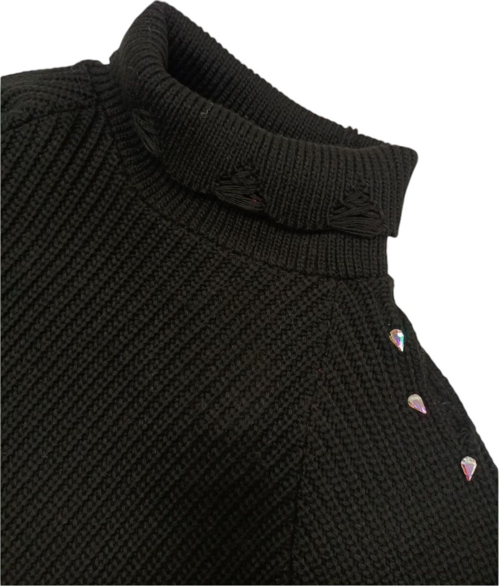 NAIDA Naida - Vestito Nero Sfrangiato NAAB301 - 2
