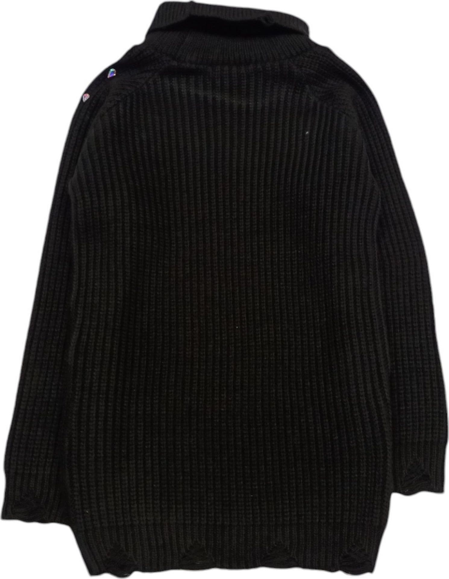 NAIDA Naida - Vestito Nero Sfrangiato NAAB301 - 3
