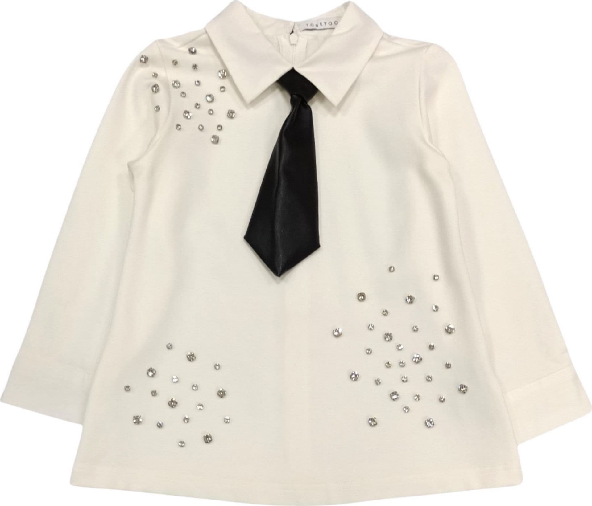 TO BE TOO To Be Too - Abito Bianco C/cravatta Nera BF24A614 - 4