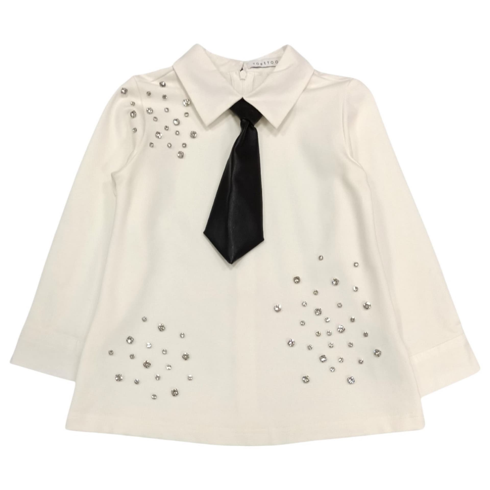 TO BE TOO To Be Too - Abito Bianco C/cravatta Nera BF24A614 - 4