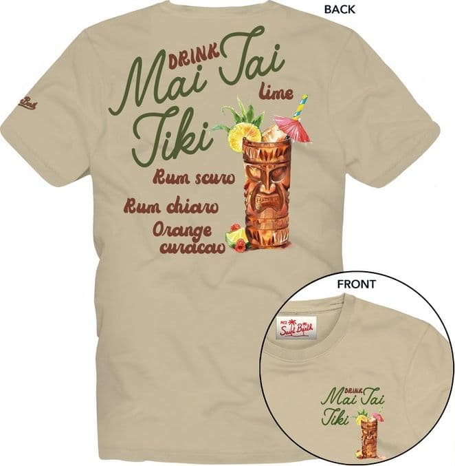 MC2 SAINT BARTH T-shirt Uomo Mc2 Saint Barth TSHM001 02468H – BEIGE