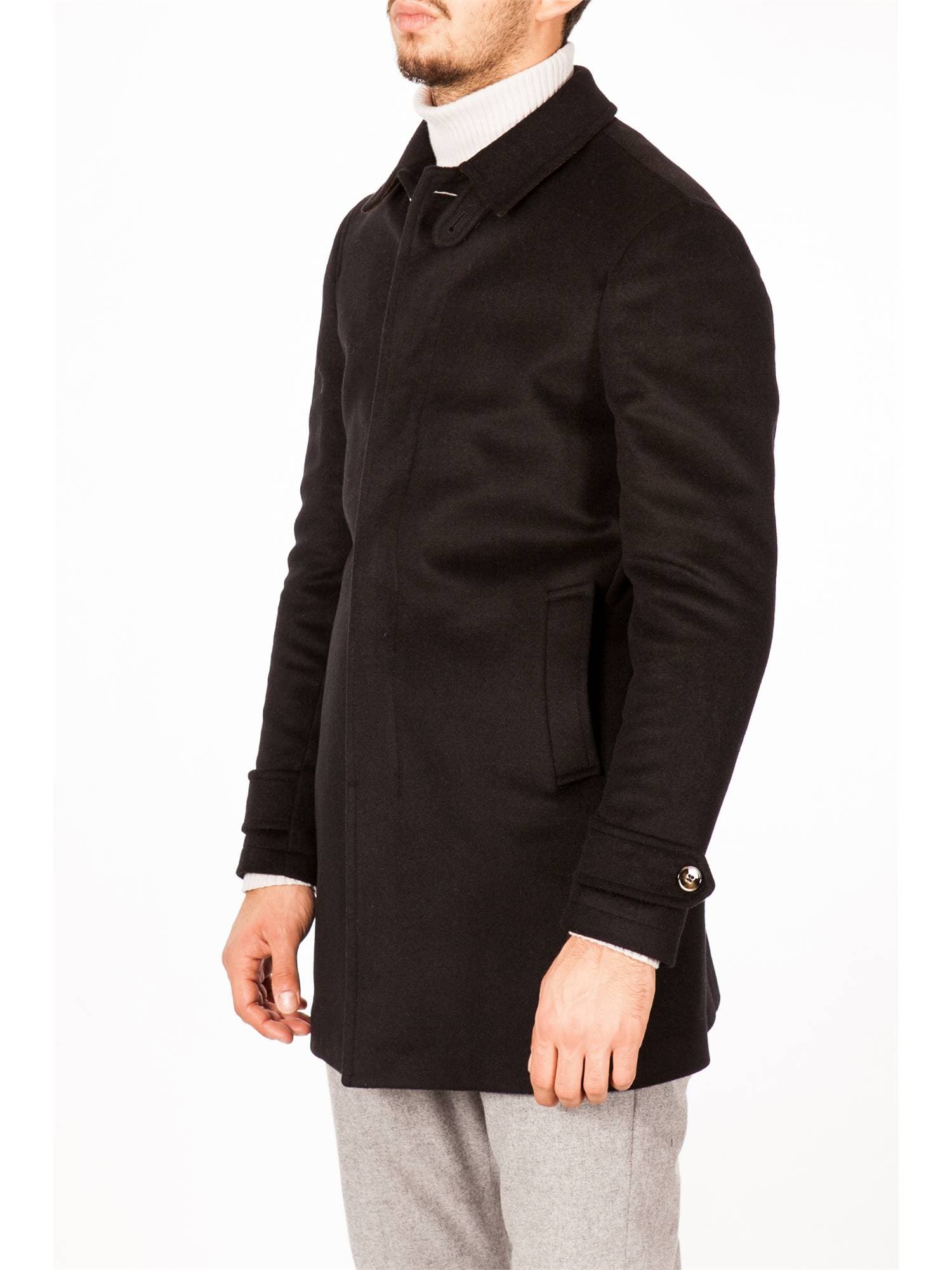 JULIAN KEEN Cappotto Uomo Julian Keen J1115B/T7528 80 NERO - 2
