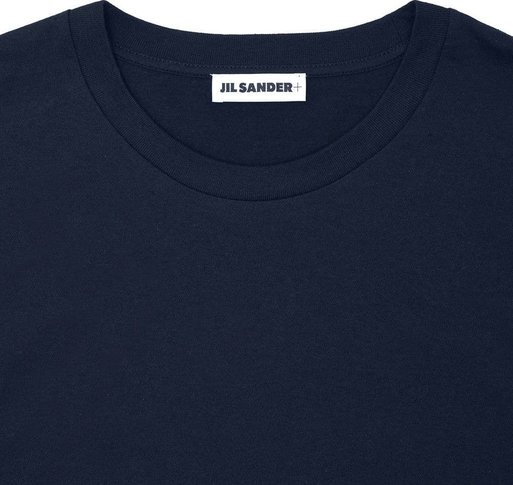 JIL SANDER T-Shirt Blu Maniche Lunghe con Logo Ricamo Jil Sander - 4