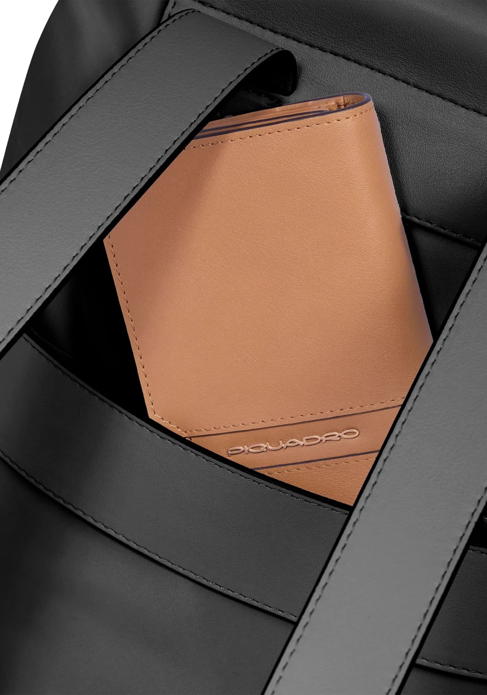 PIQUADRO Zaino in pelle e tessuto Donna piquadro CA5566W92T-N Nero - 4