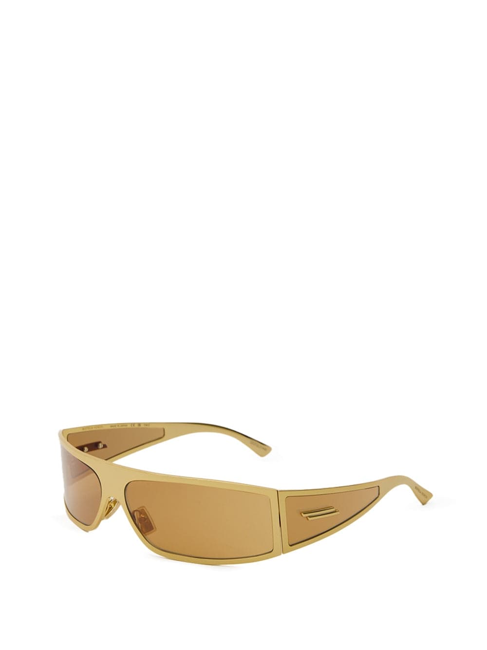 Bottega Veneta Occhiali da Sole Avvolgenti in Metallo Gold - 2