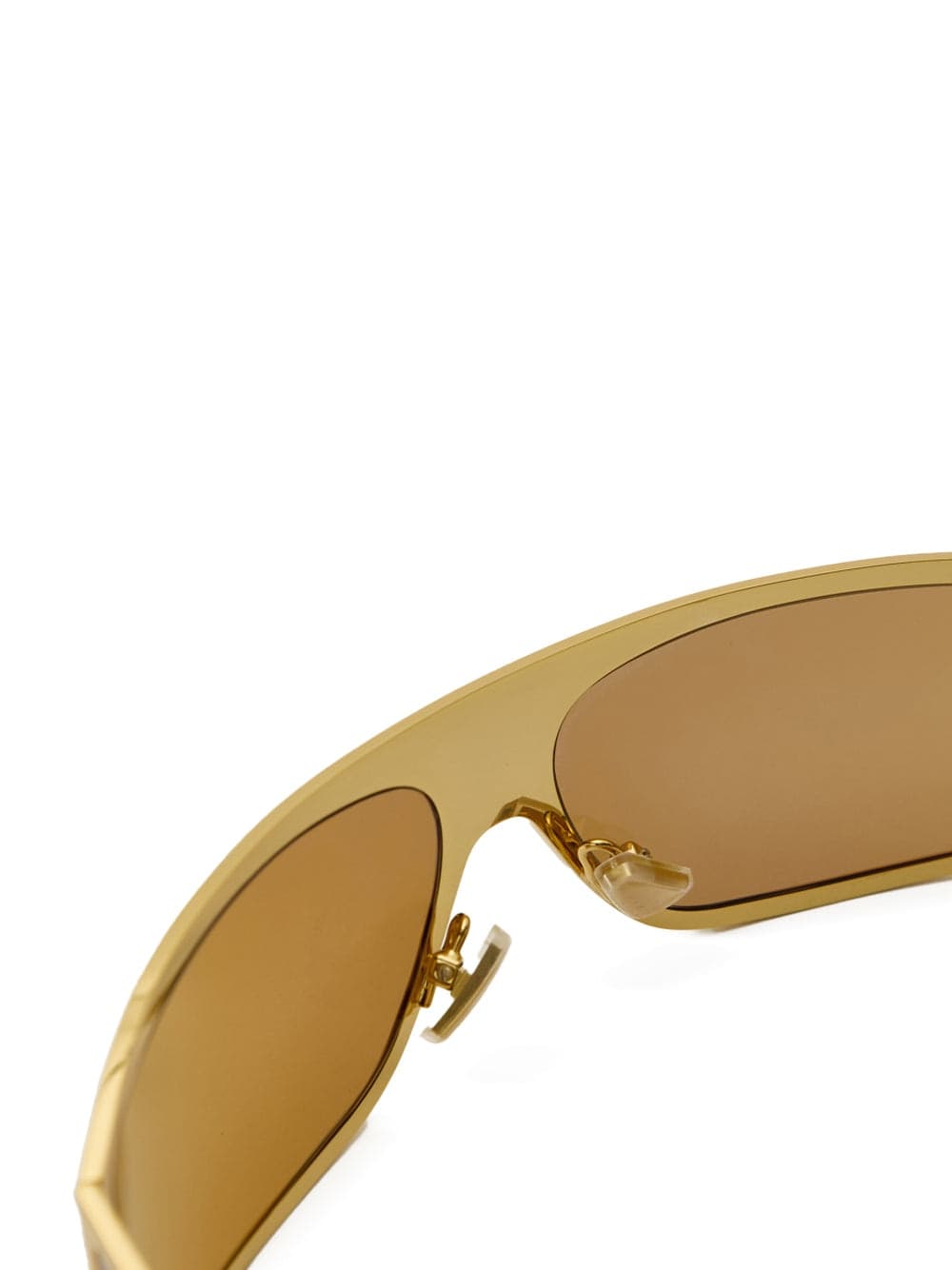 Bottega Veneta Occhiali da Sole Avvolgenti in Metallo Gold - 4