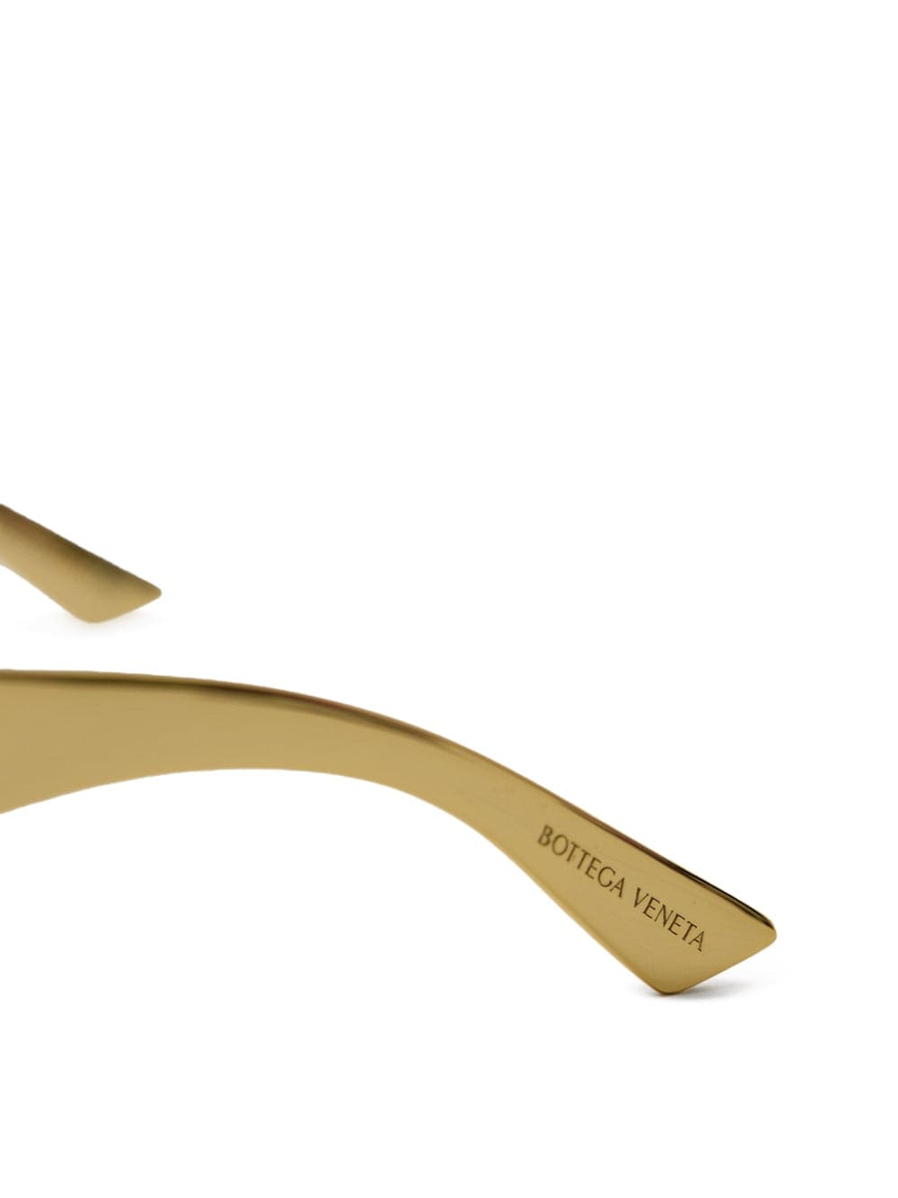Bottega Veneta Occhiali da Sole Avvolgenti in Metallo Gold - 5