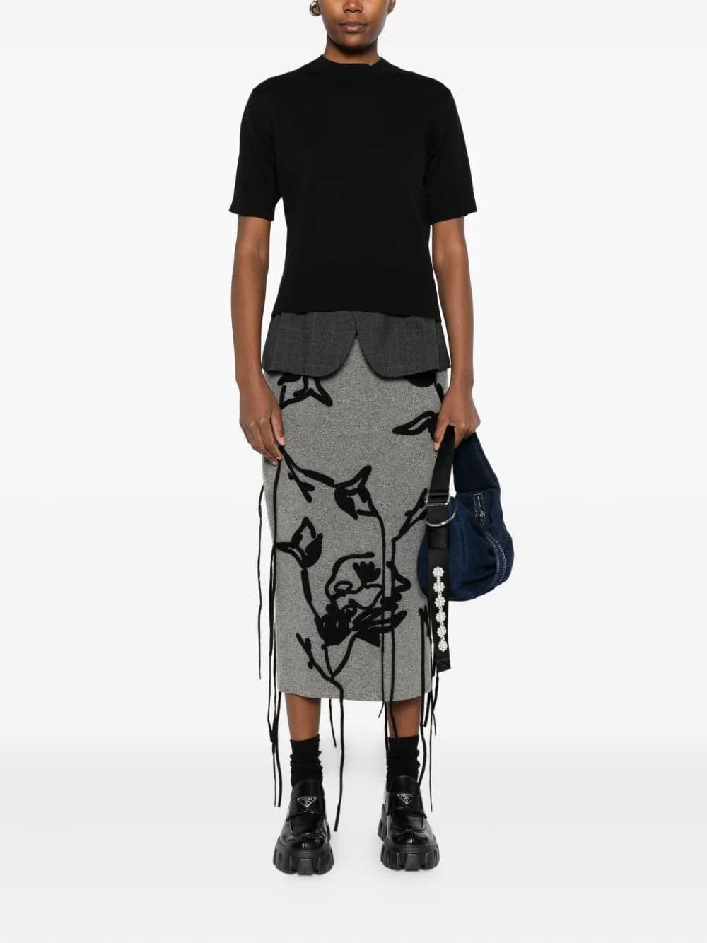 SACAI Sacai - Maglia Nera da Donna - 4