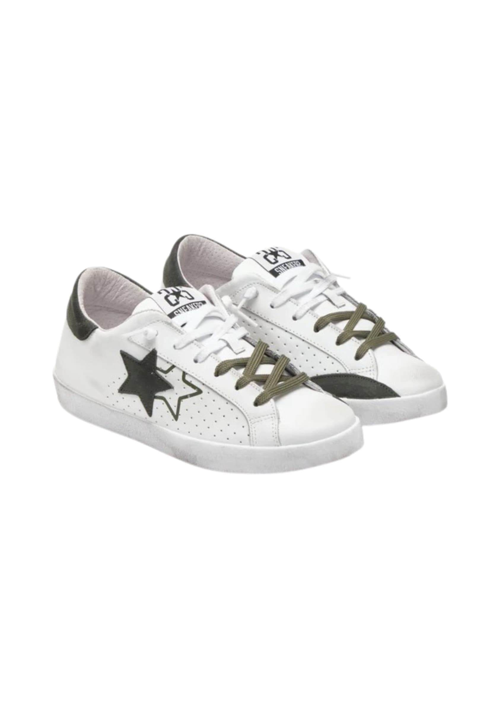 2-STAR Sneakers Uomo 2-star Prime Star Bianco stella verde - 2
