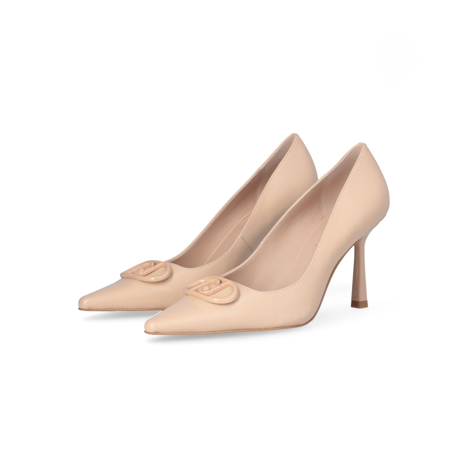 LIU JO Liu Jo Decollete Sabry 03 in Pelle Shiny Nappa con Tacco a Clessidra e Maxi Logo - 2