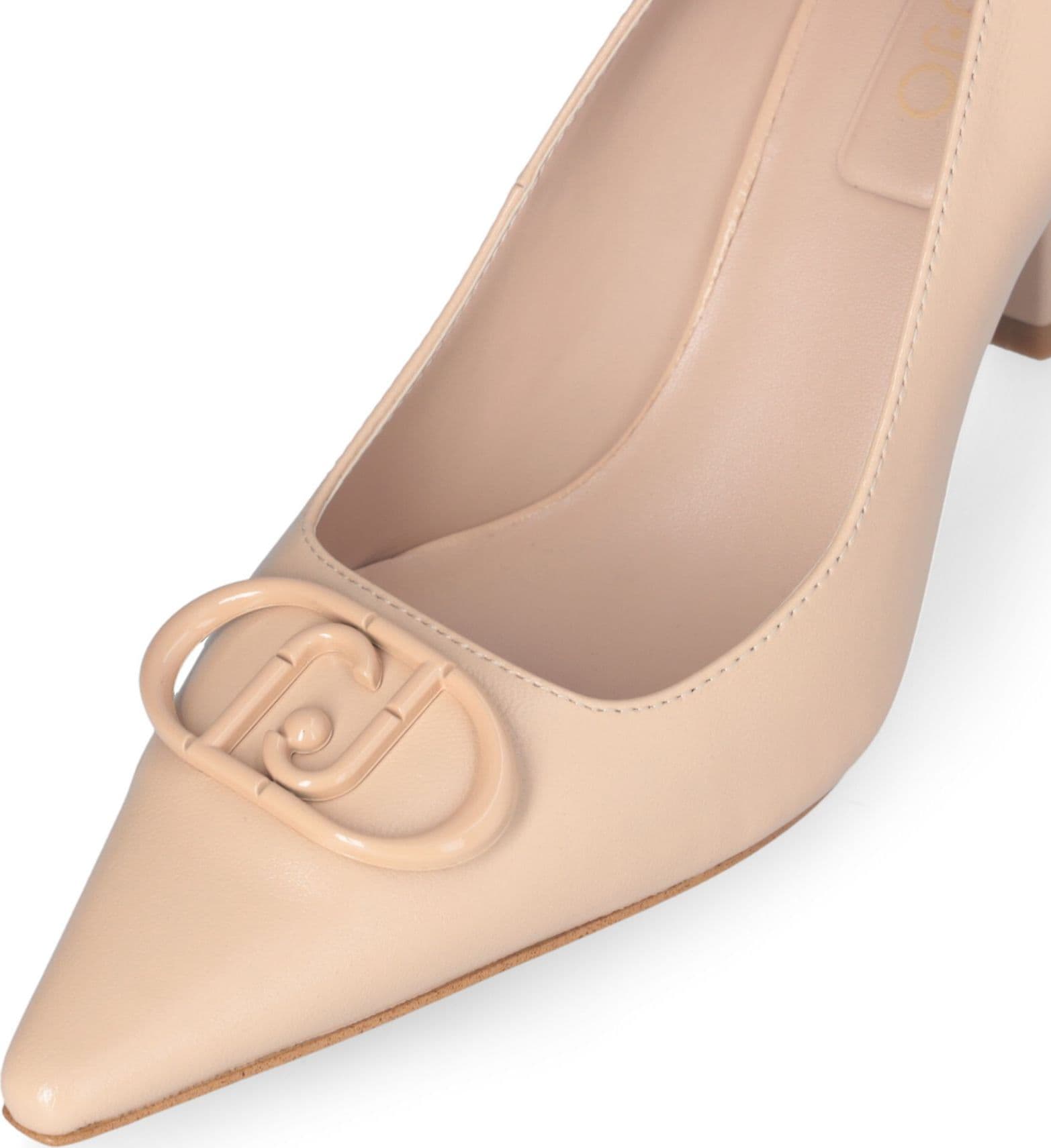 LIU JO Liu Jo Decollete Sabry 03 in Pelle Shiny Nappa con Tacco a Clessidra e Maxi Logo - 5