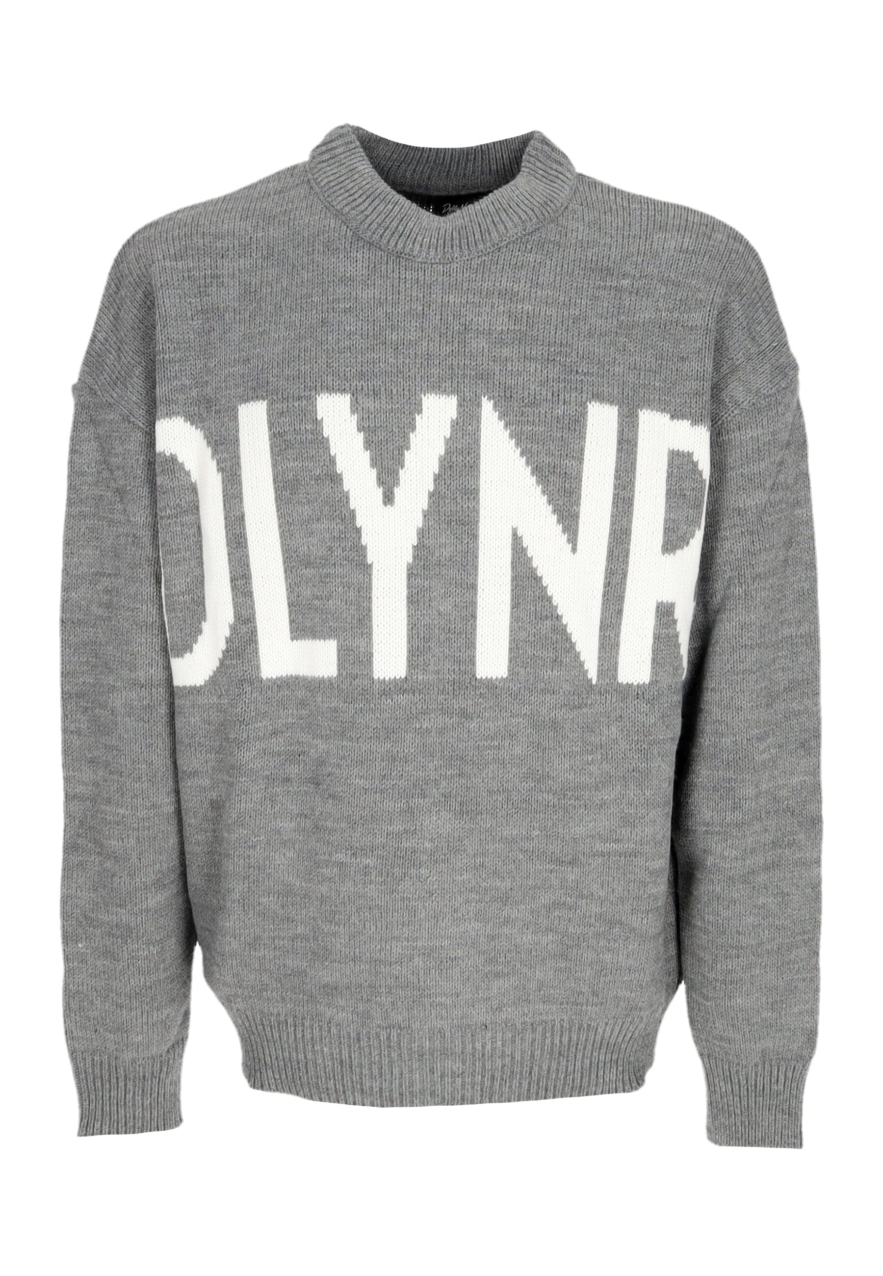 DOLLY NOIRE Maglione Uomo Sweater Logo Grey - 4