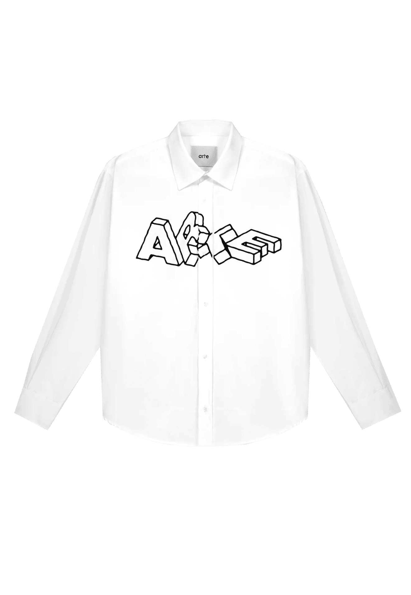 ARTE Camicia Manica Lunga Uomo Logo Blocks Shirt White - 4