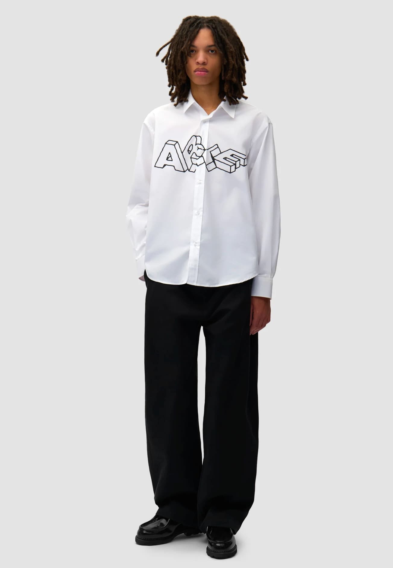 ARTE Camicia Manica Lunga Uomo Logo Blocks Shirt White - 3