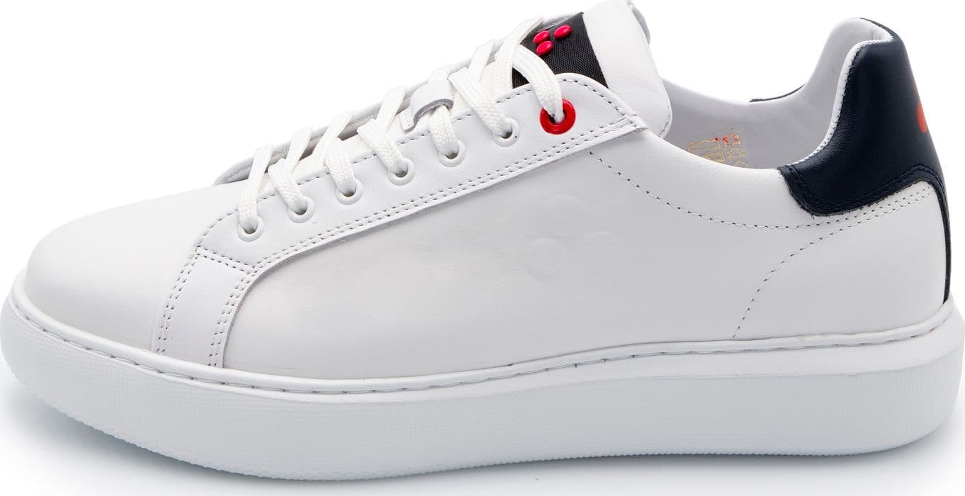 Peuterey  - Sneakers Pelle Bianco Contrasto Tallone Verde HELICA 02 BIADN