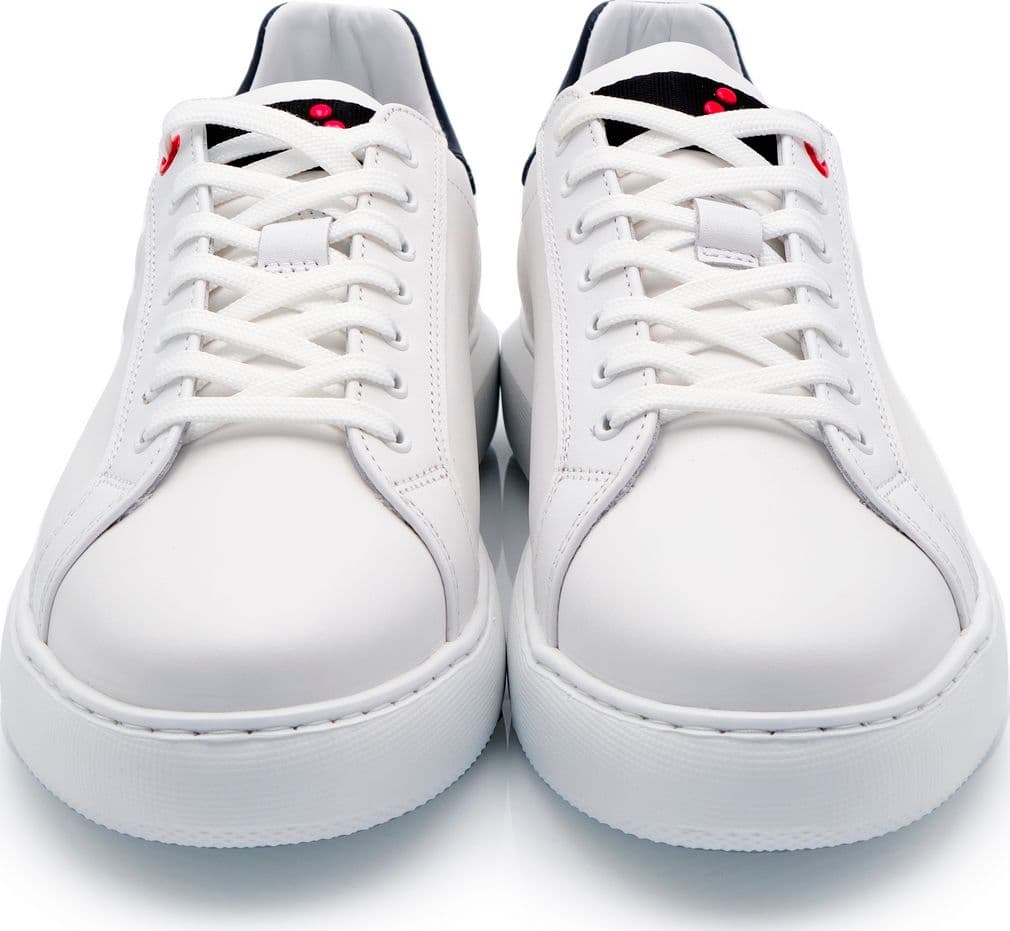 Peuterey  - Sneakers Pelle Bianco Contrasto Tallone Verde HELICA 02 BIADN - 4