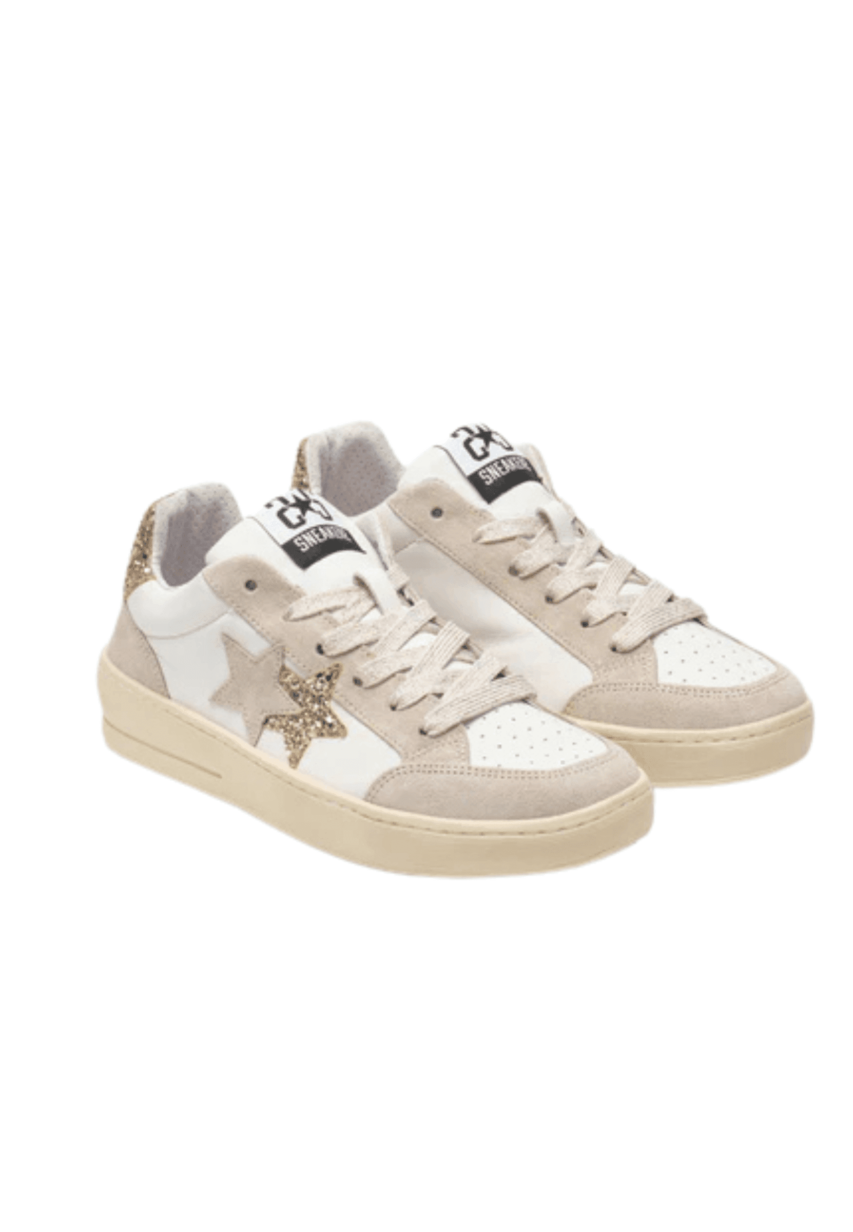 2-STAR Sneakers Donna 2-star New Star Beige e oro - 2