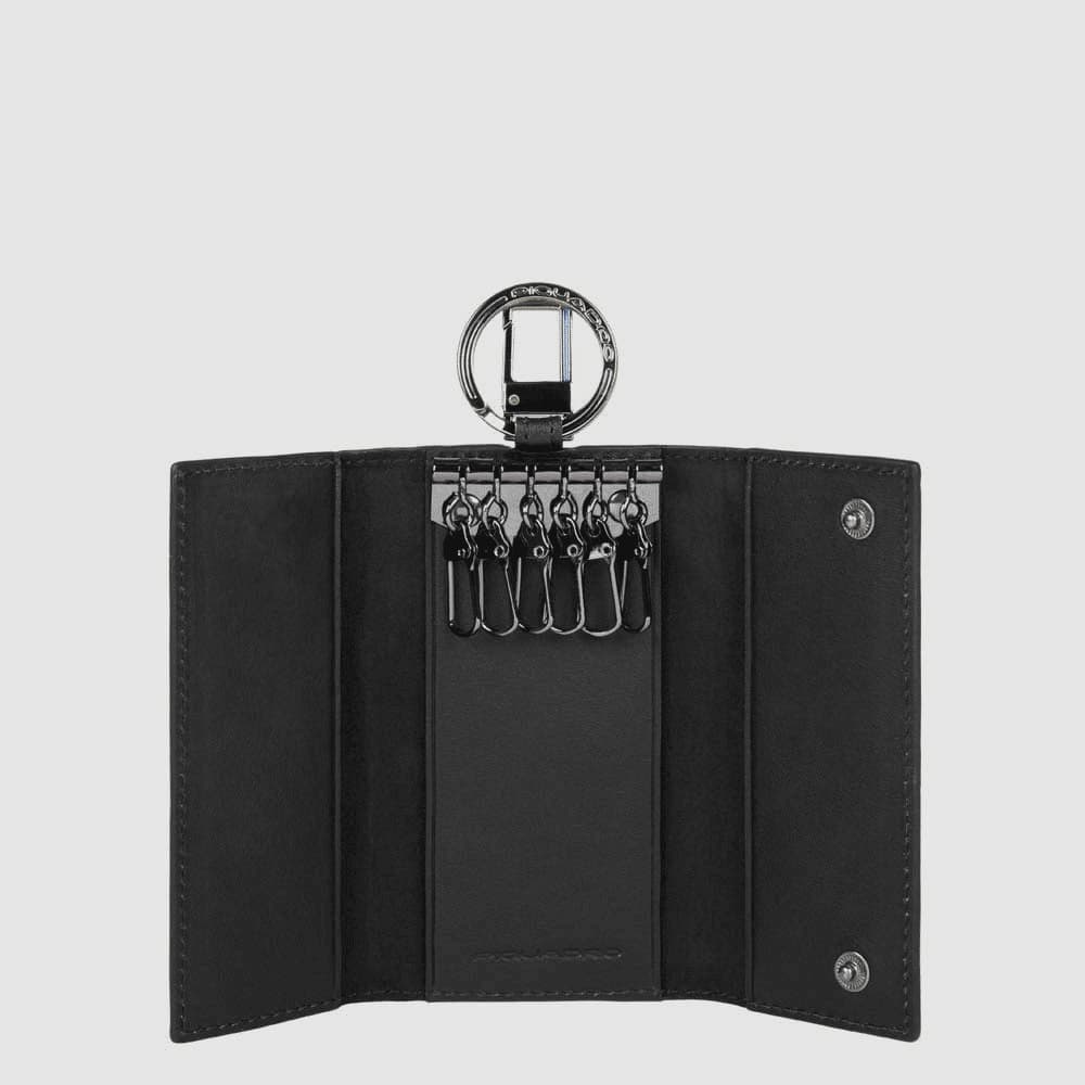 PIQUADRO Portachiavi a 6 ganci Uomo piquadro PC1397B3-N Nero - 2