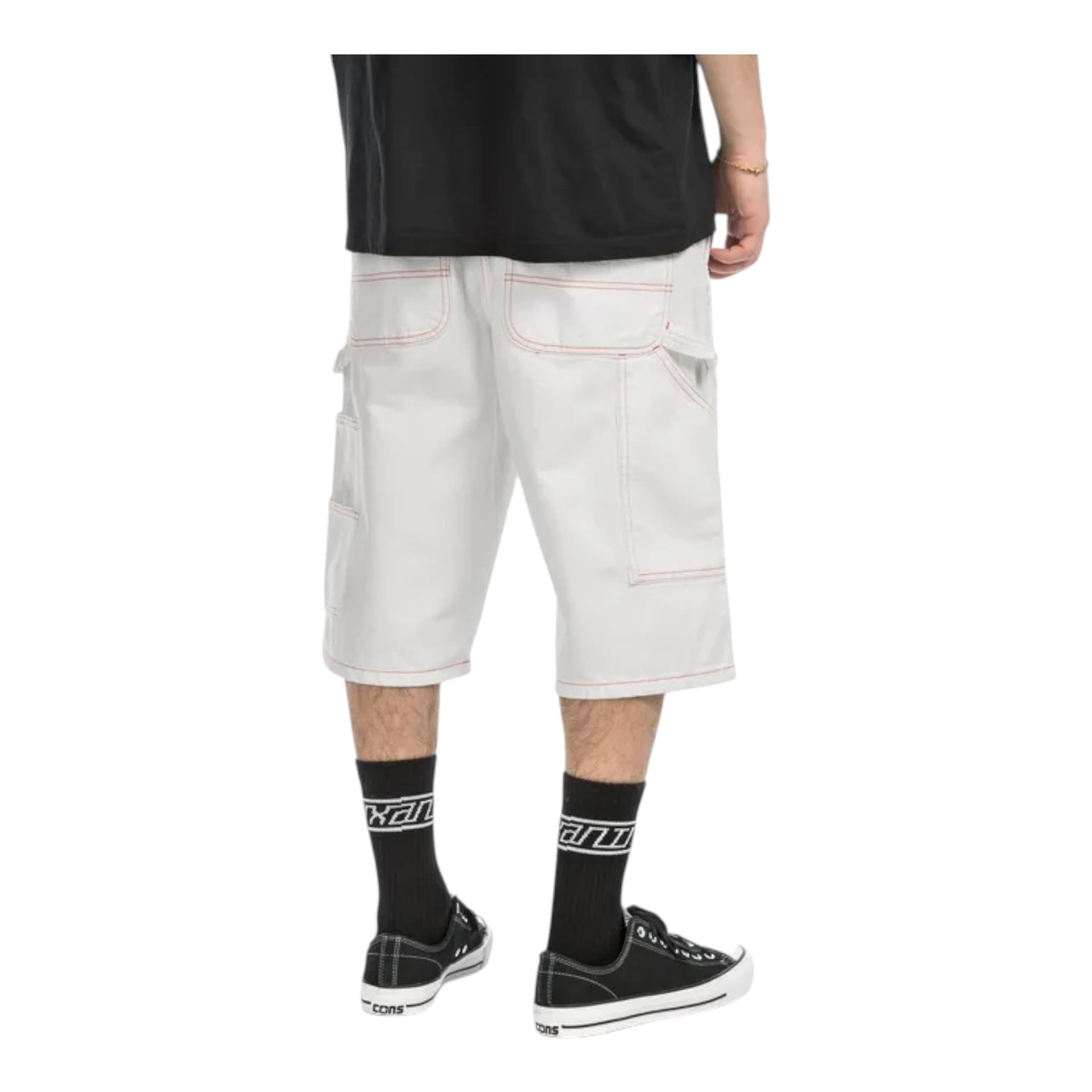 DICKIES pantaloncini dickies loose denim painter short - egret - 6