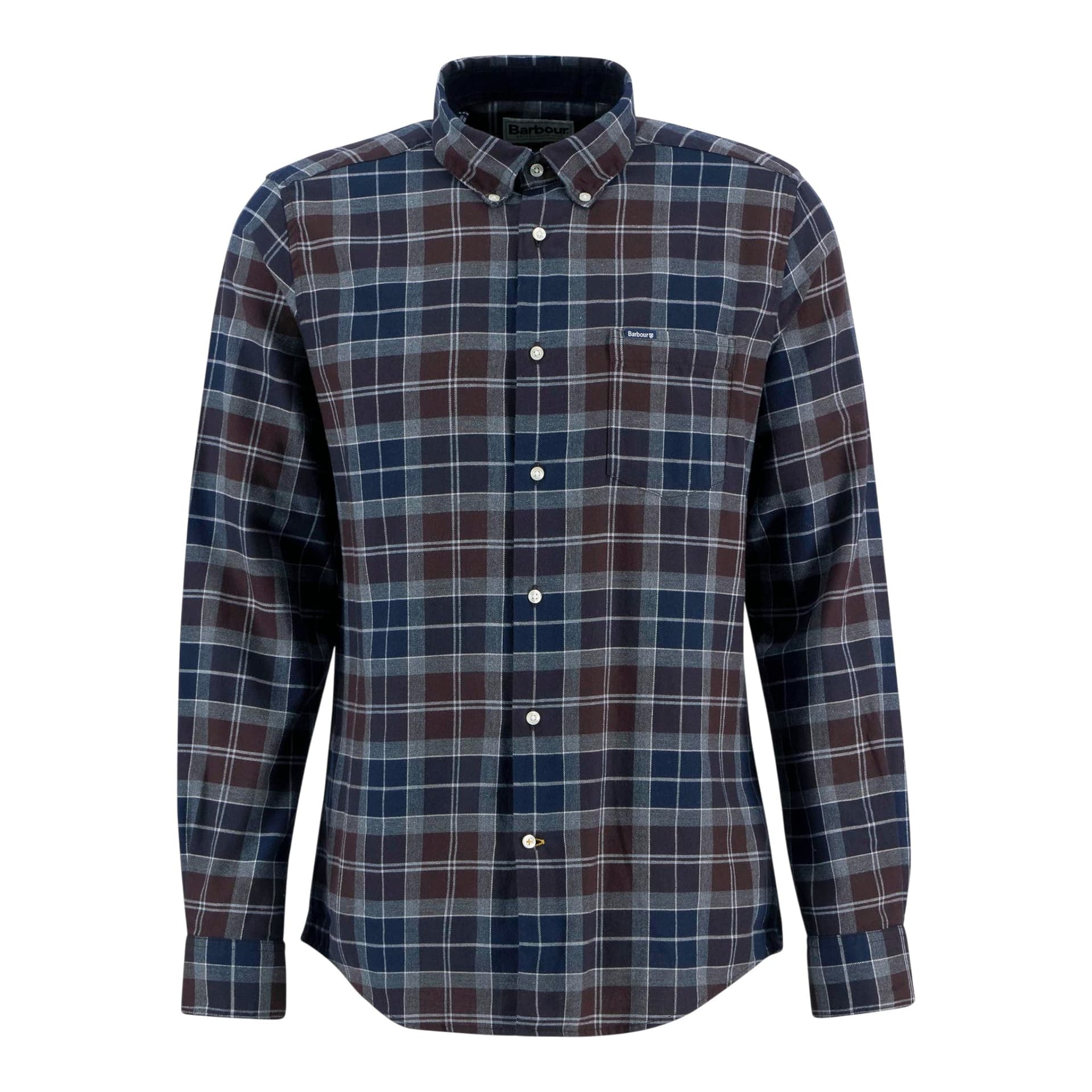 BARBOUR camicia barbour fortrose tailored shirt - tartan midnight - 6