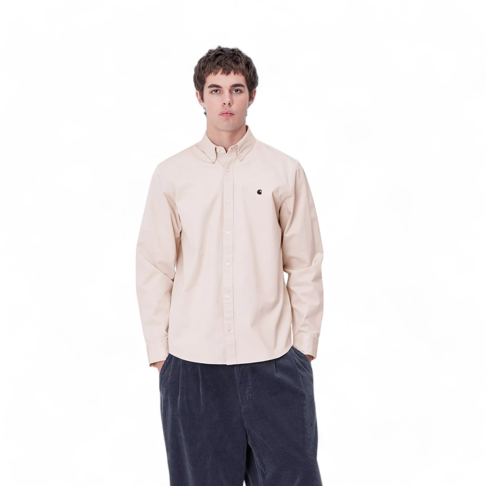 CARHARTT WIP carhartt wip l/s madison shirt- moonbeam / black - 2