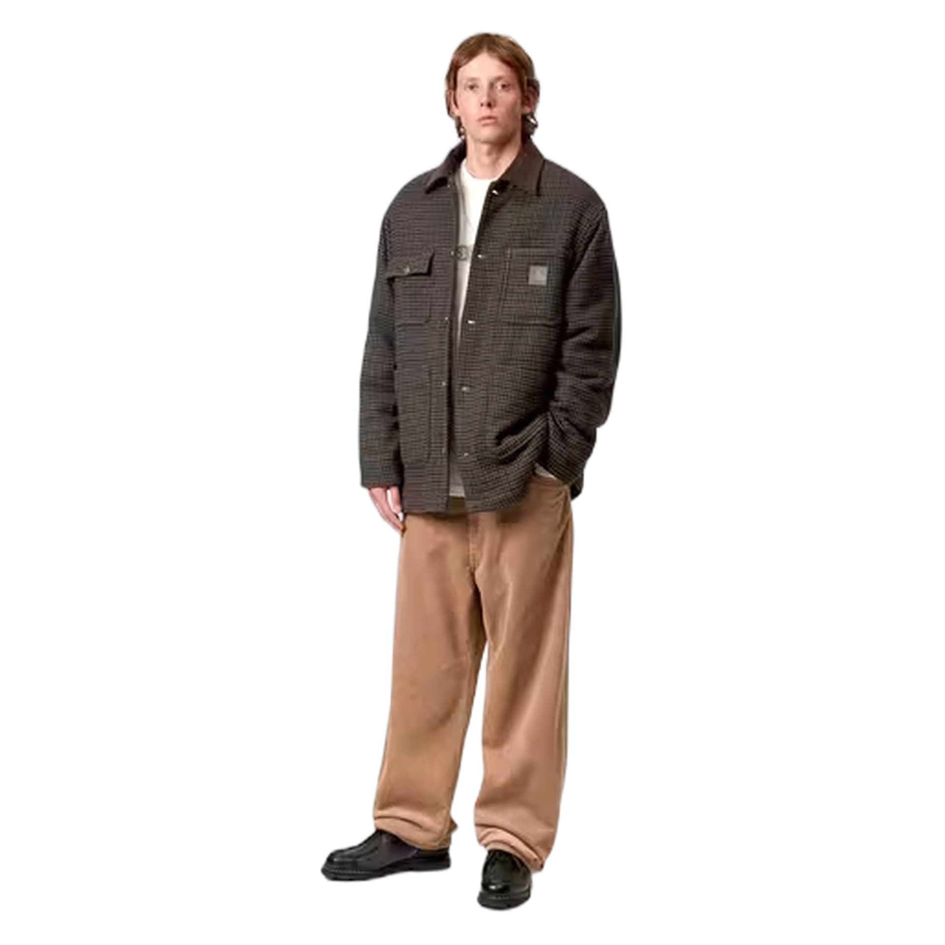 CARHARTT WIP giacca carhartt wip lowis chore coat - lowis houndstooth - 4