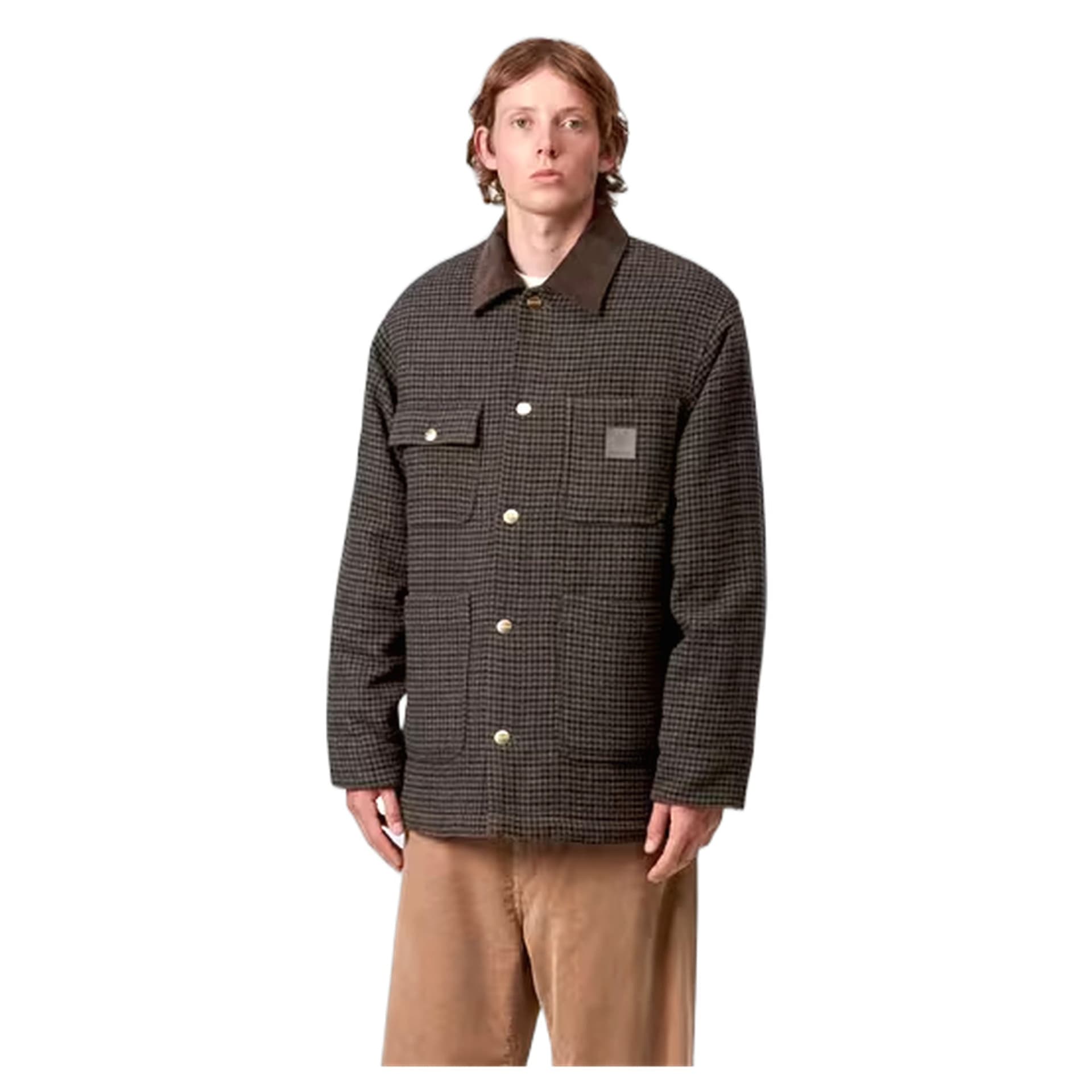 CARHARTT WIP giacca carhartt wip lowis chore coat - lowis houndstooth - 5