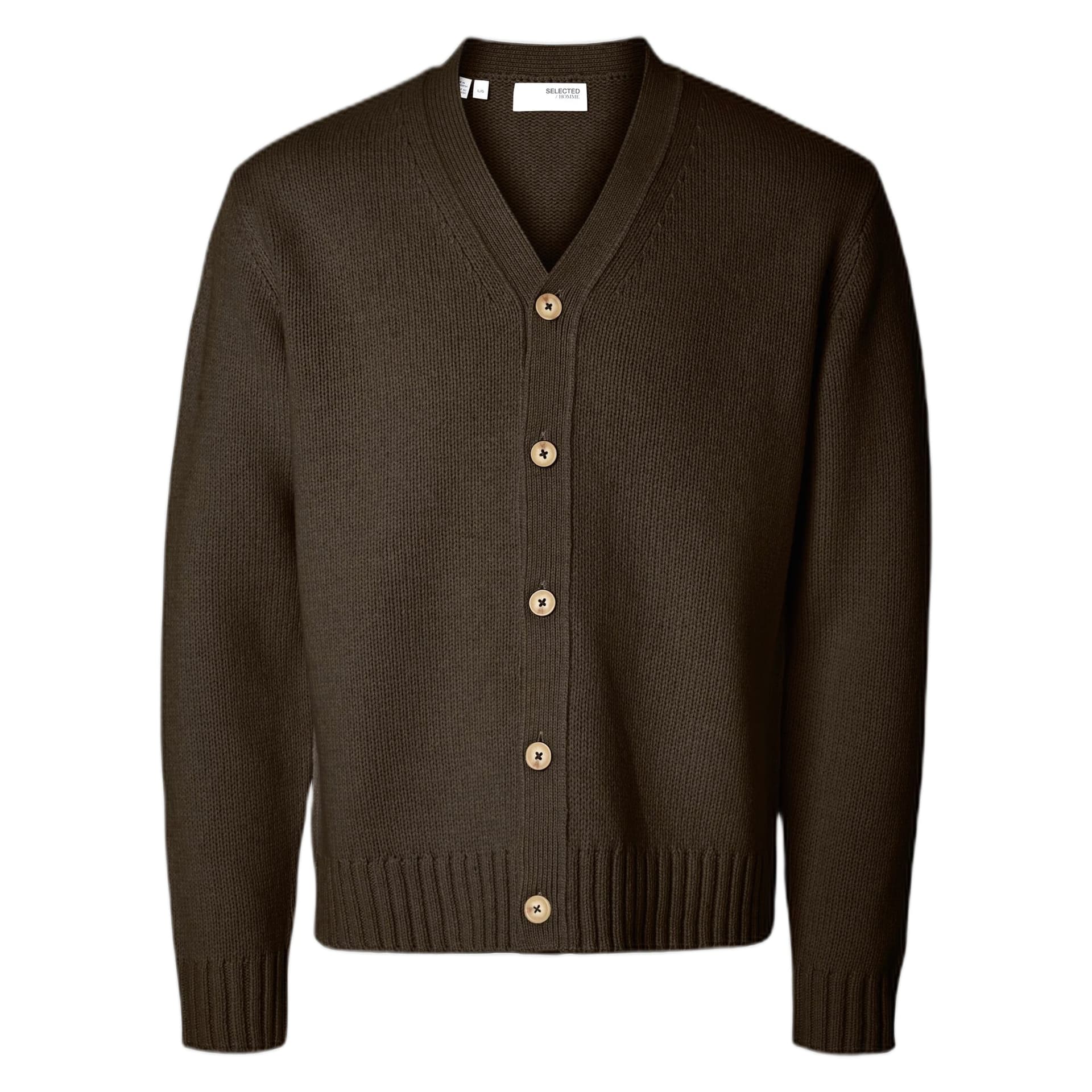 SELECTED HOMME cardigan selected homme ls cody knit relaxed cardigan - demitasse - 6