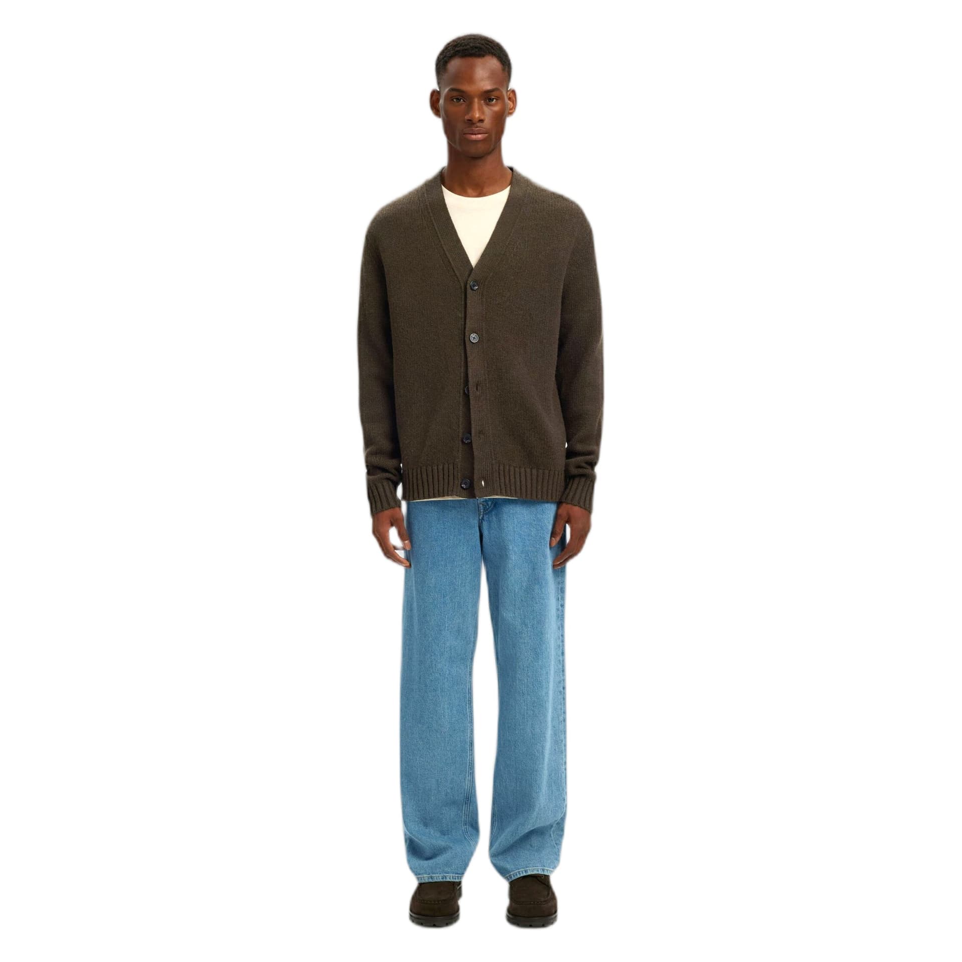SELECTED HOMME cardigan selected homme ls cody knit relaxed cardigan - demitasse - 3