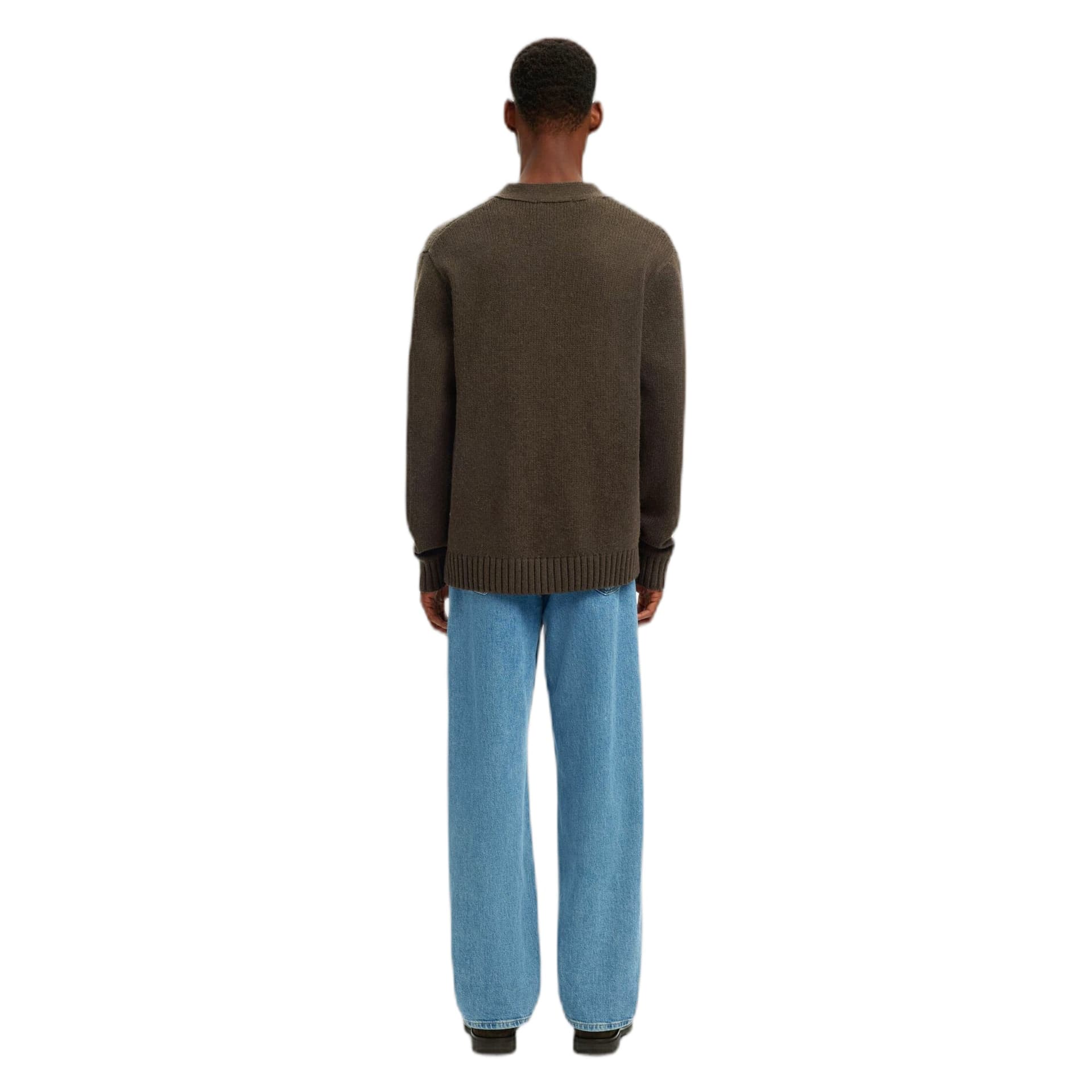 SELECTED HOMME cardigan selected homme ls cody knit relaxed cardigan - demitasse - 4