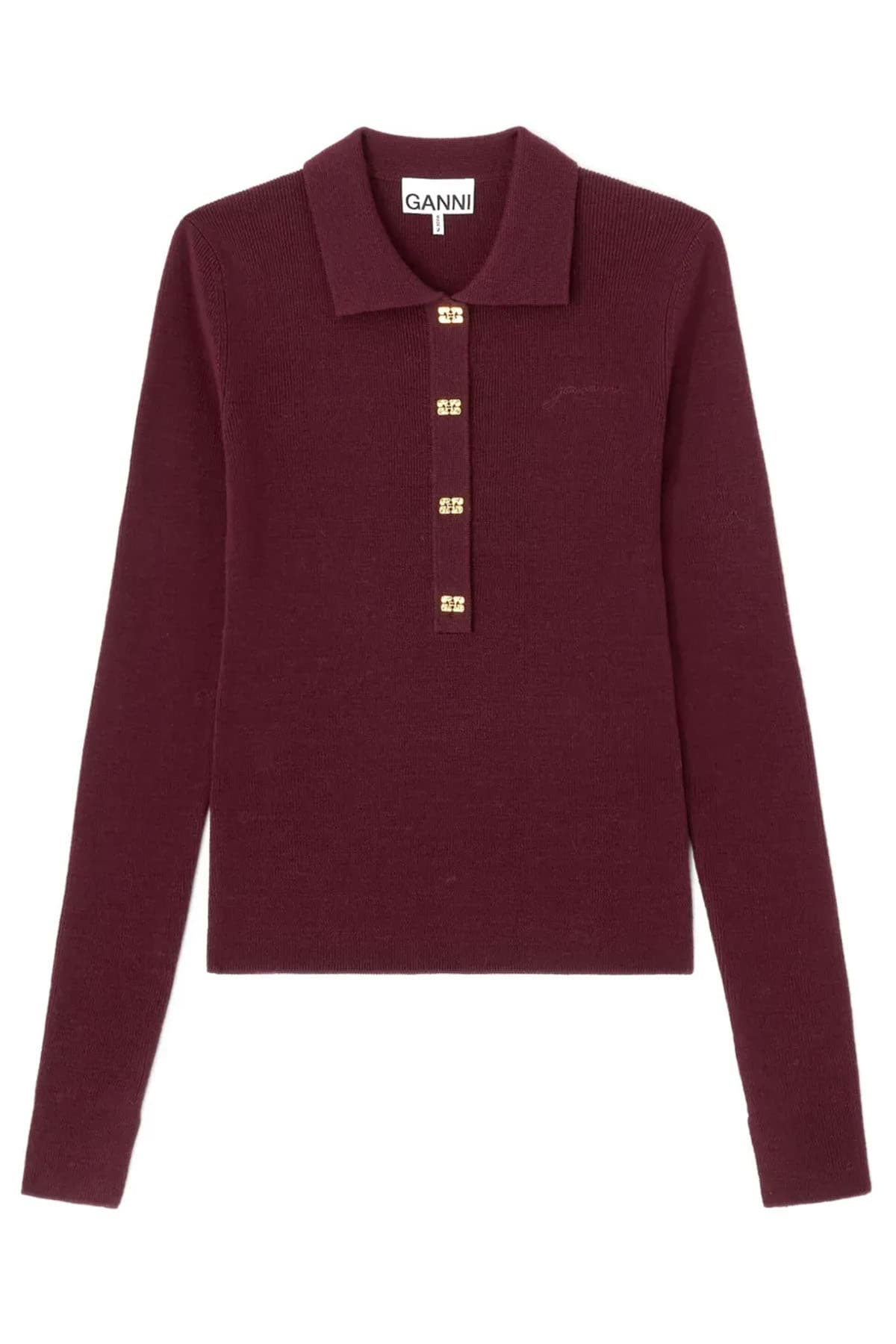 GANNI  T-shirt e Polo Bordeaux - 5