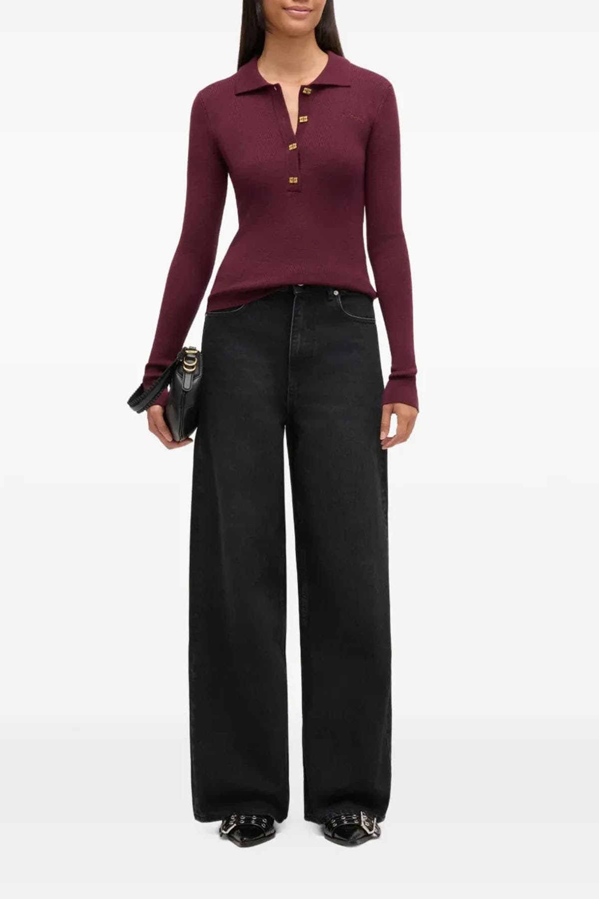 GANNI  T-shirt e Polo Bordeaux - 2