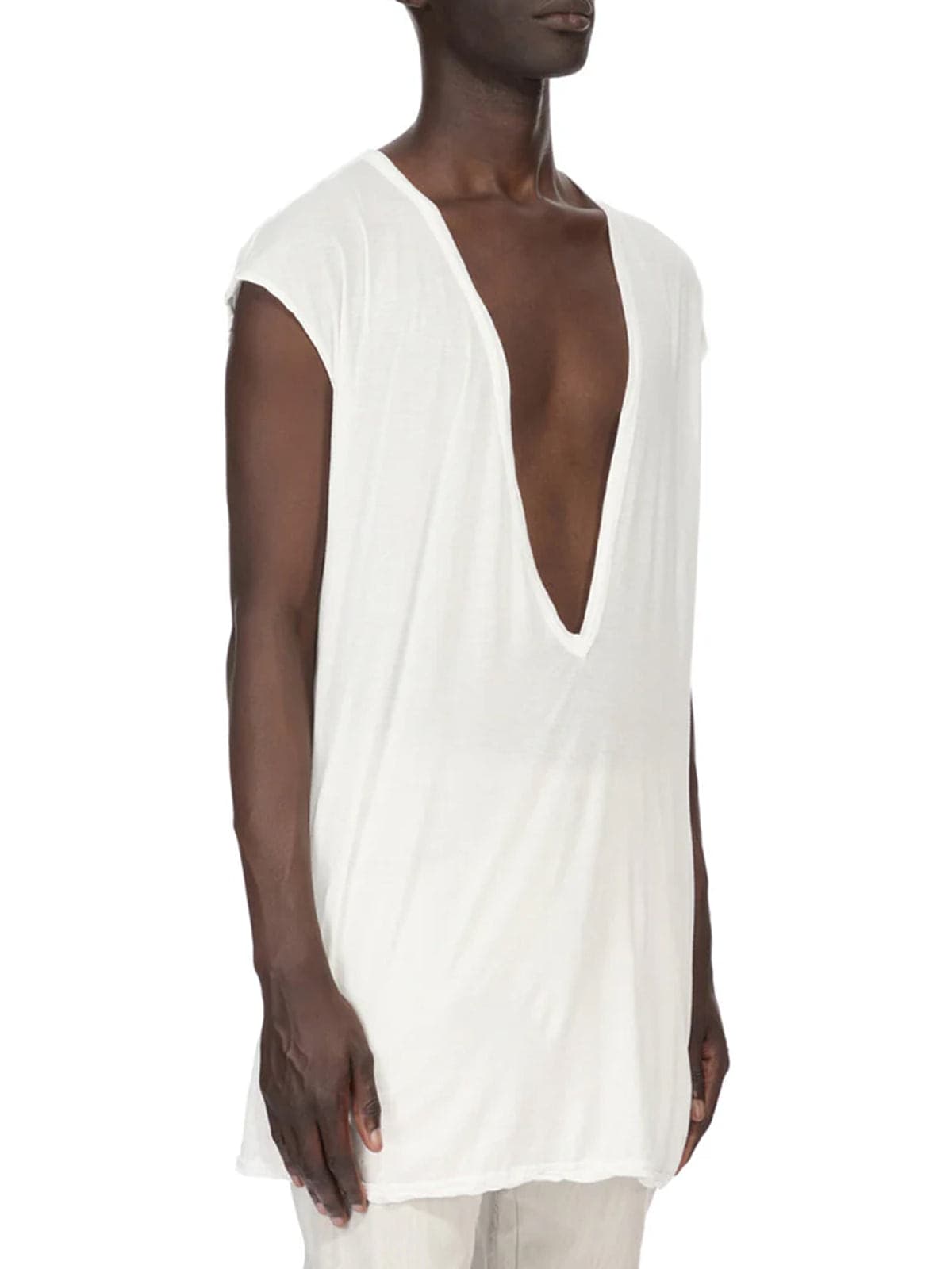 RICK OWENS DRKSHW Rick Owens DRKSHDW - T-Shirt Bianca e Nera da Uomo - 3