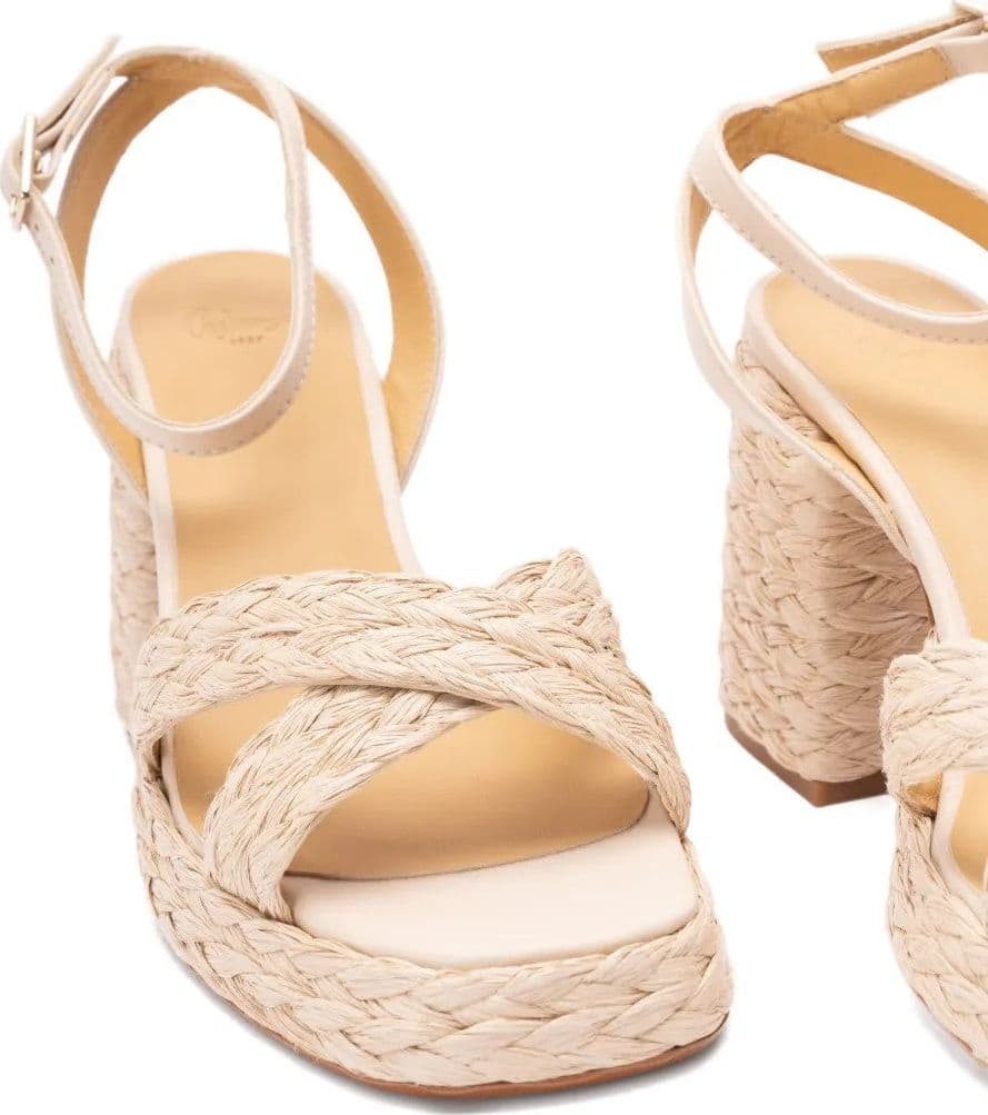 CASTANER Castaner - Sandali Intrecciati Tacco Beige da Donna - 2