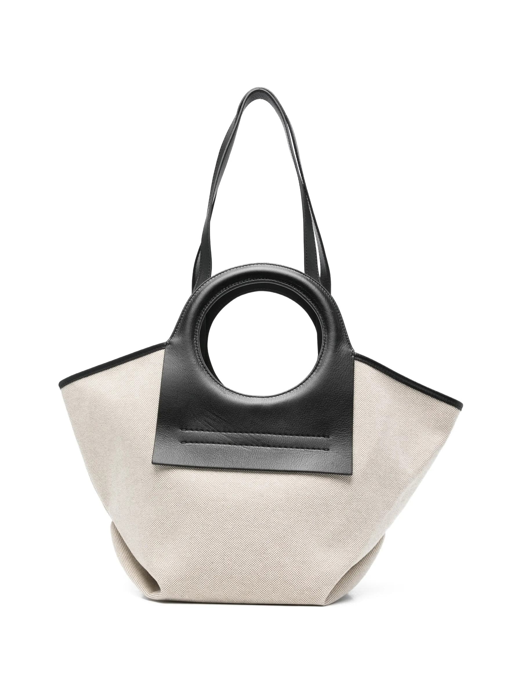 HEREU Hereu - Borsa a Mano Beige e Nera da Donna