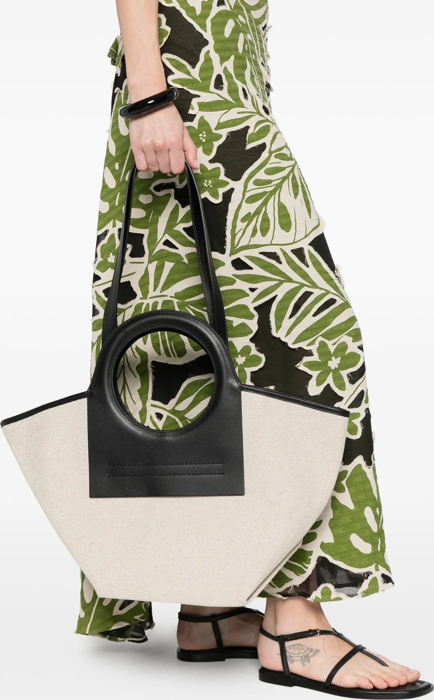 HEREU Hereu - Borsa a Mano Beige e Nera da Donna - 3