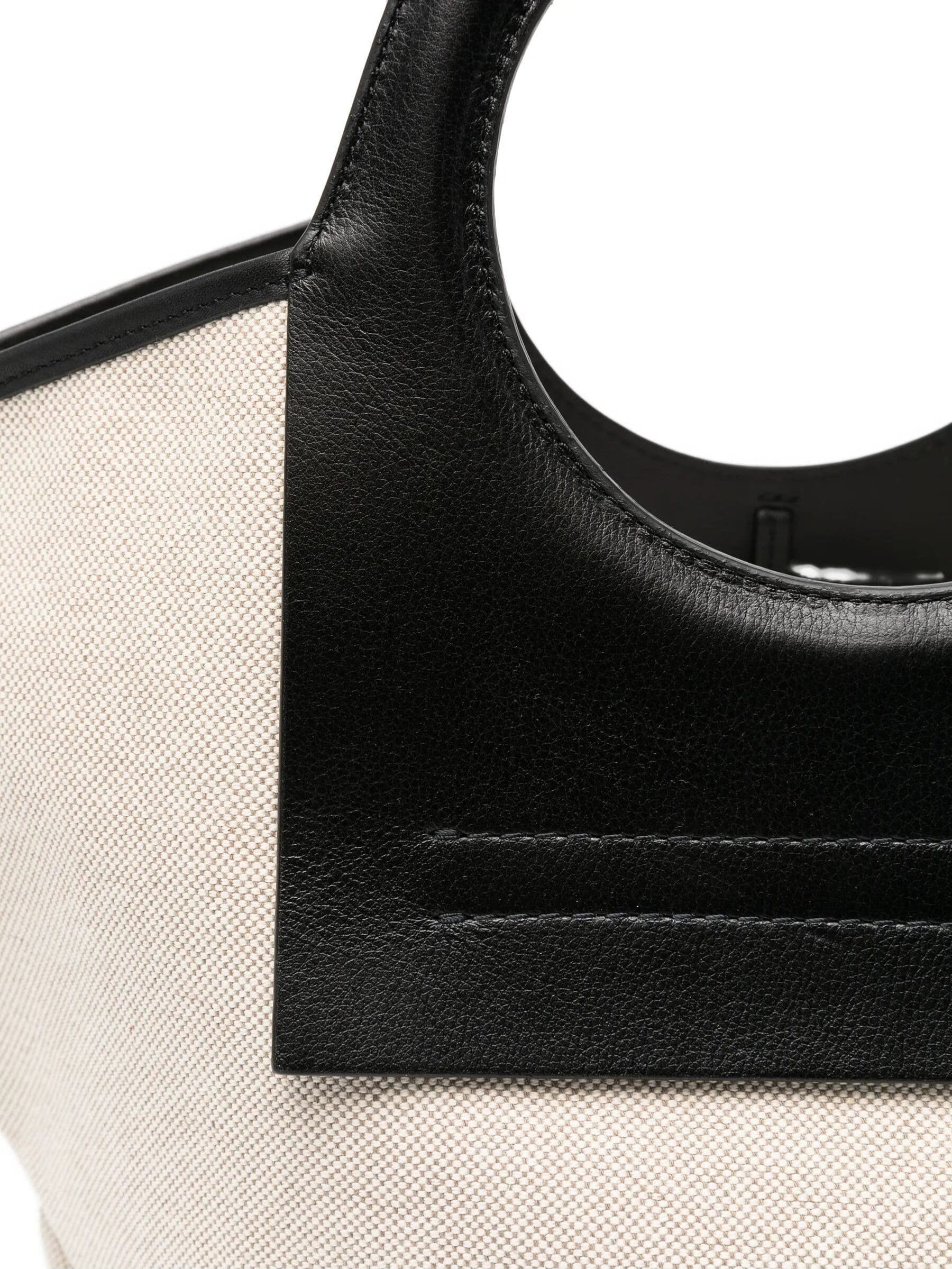 HEREU Hereu - Borsa a Mano Beige e Nera da Donna - 4