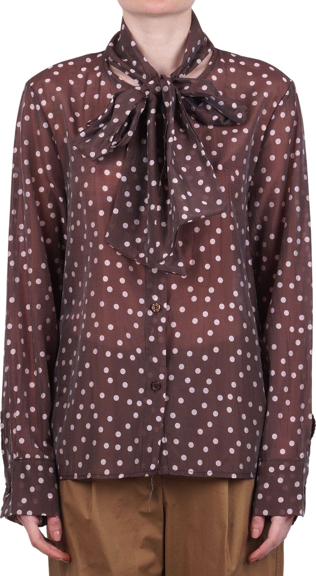 LA FEMME BLANCHE La Femme Blanche - Camicia - 471206 - Bianco/Marrone - 3