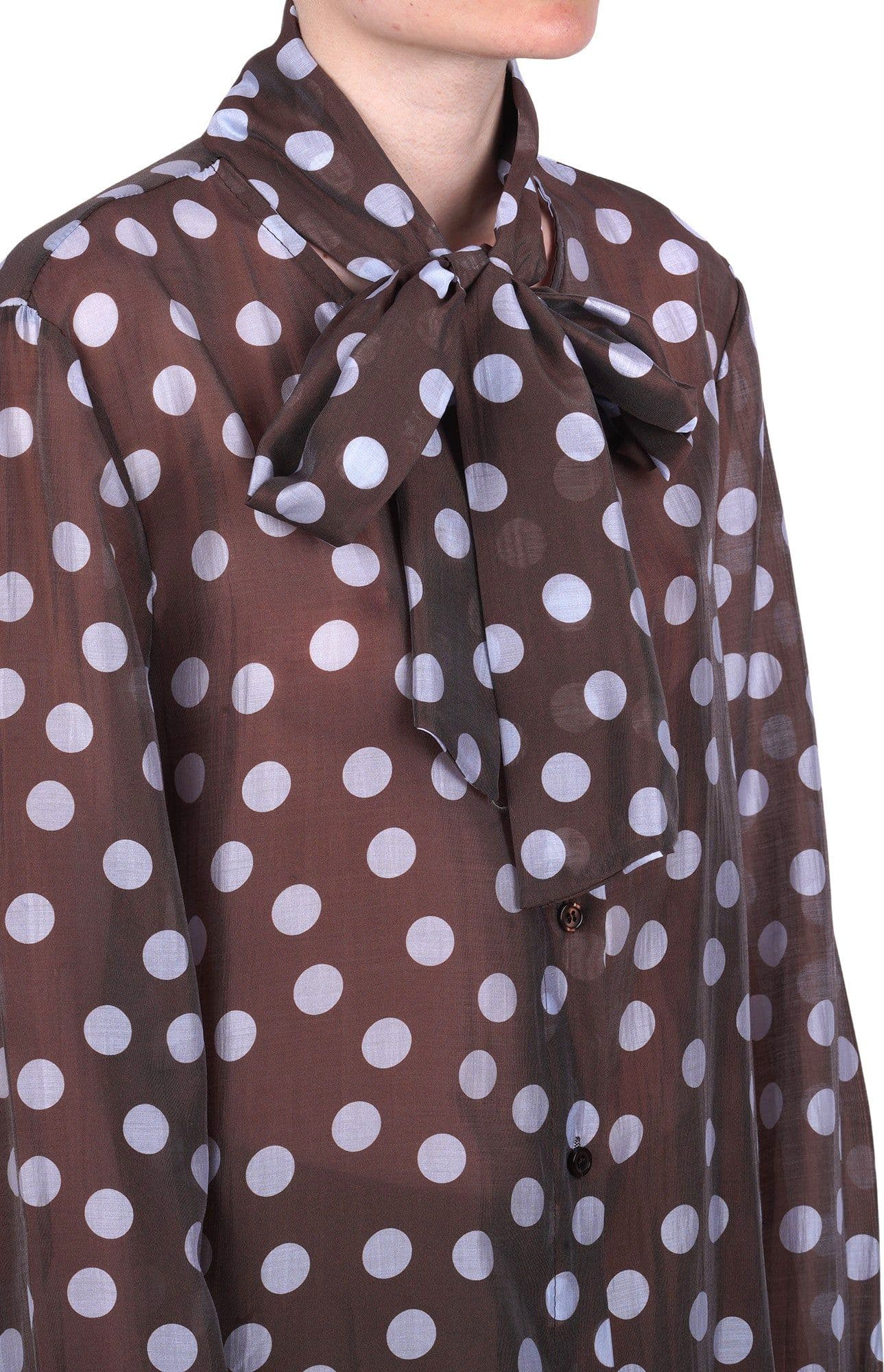 LA FEMME BLANCHE La Femme Blanche - Camicia - 471206 - Celeste/Marrone - 6