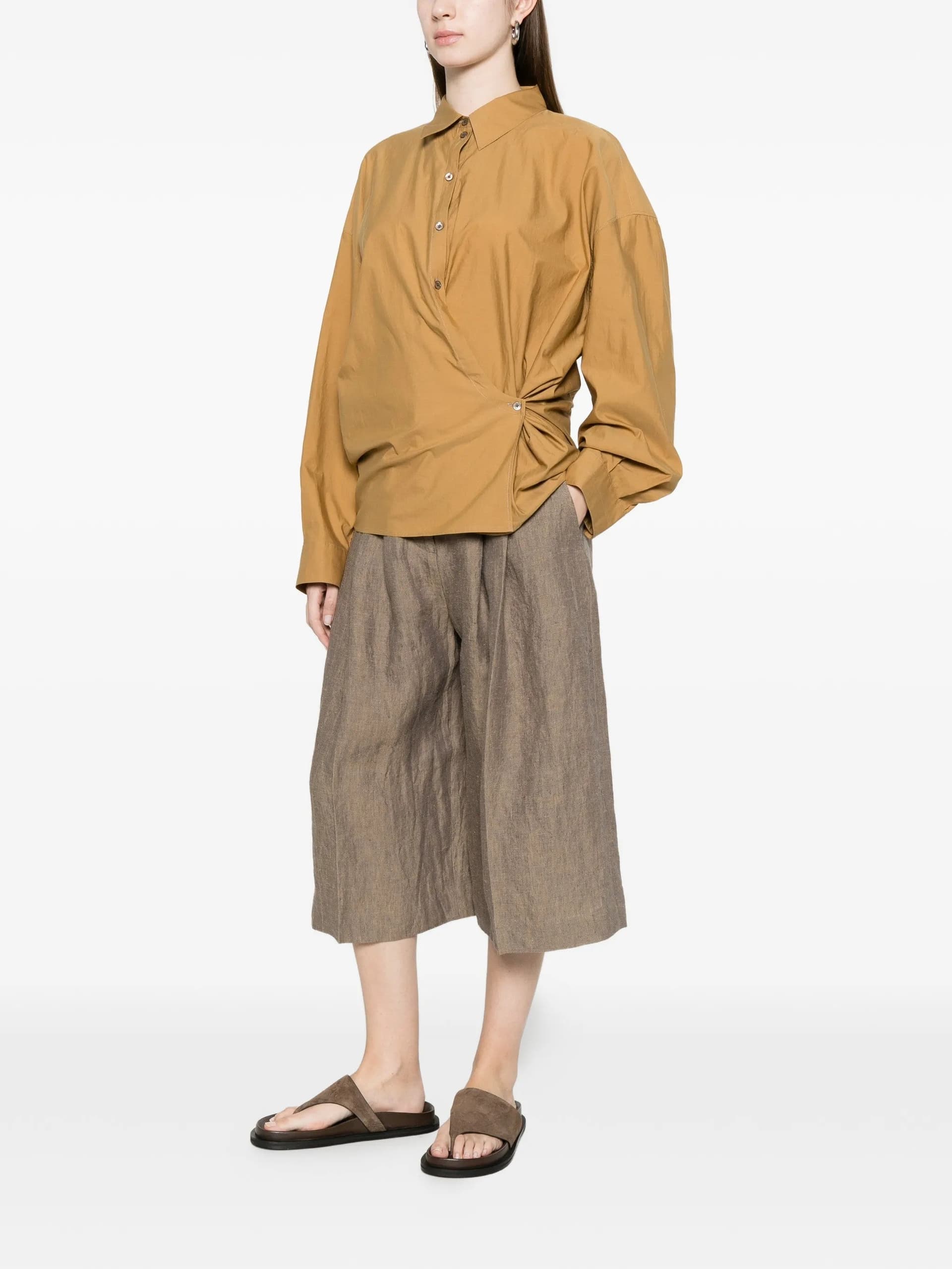 LEMAIRE Lemaire - Camicia Marrone e Nera da Donna - 4