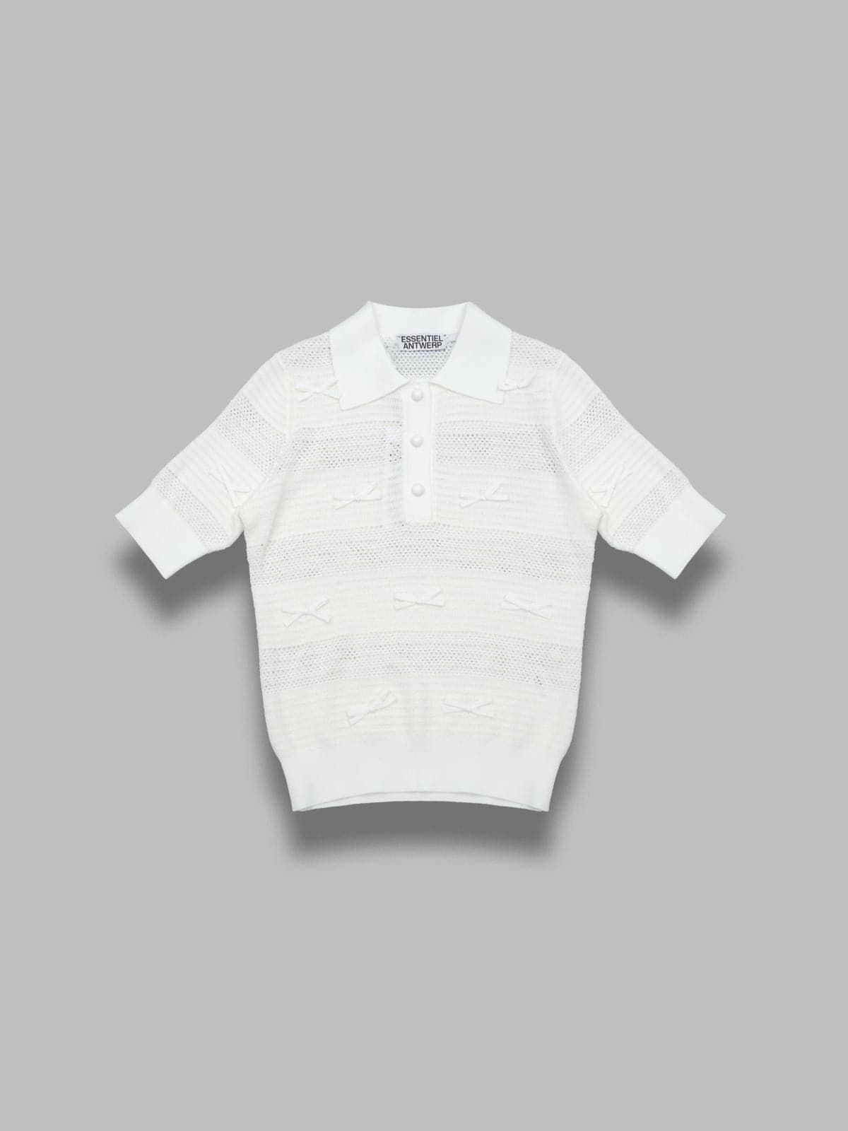 ESSENTIEL ANTWERP jarts knit polo with bows