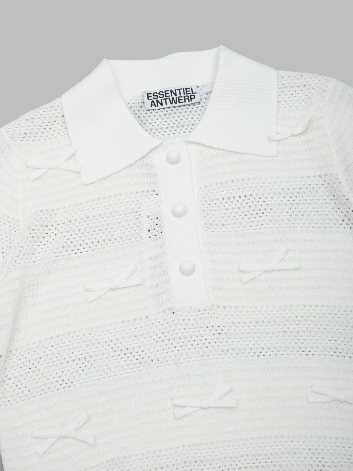 ESSENTIEL ANTWERP jarts knit polo with bows - 3