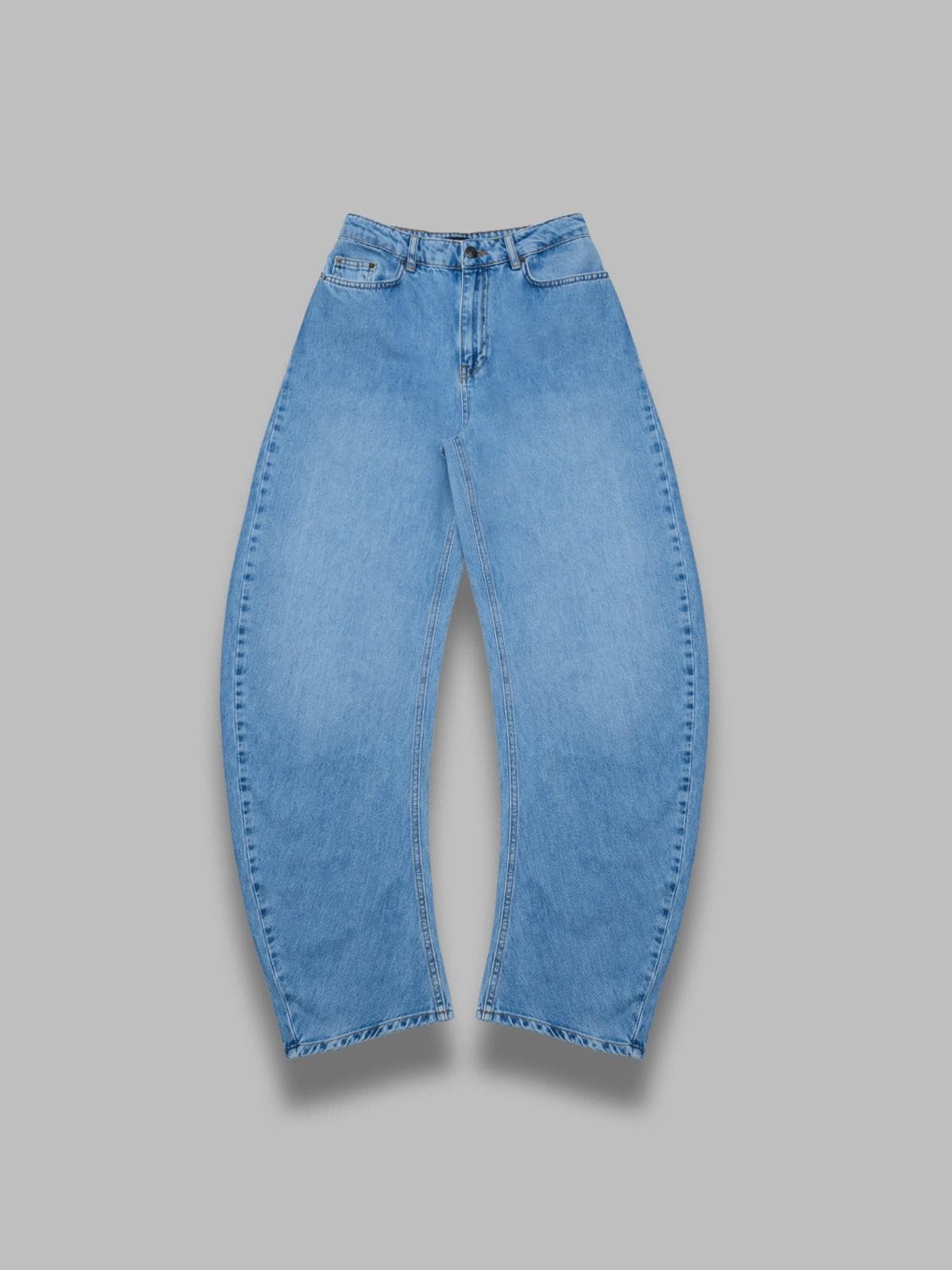 ROTATE draped barrel leg jeans - 5