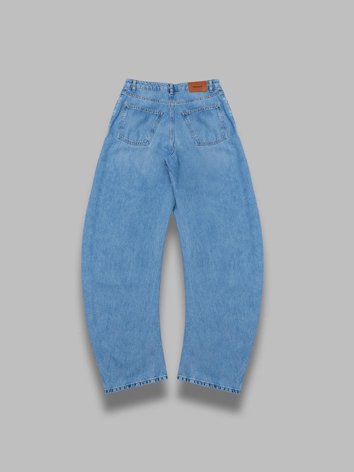 ROTATE draped barrel leg jeans - 2