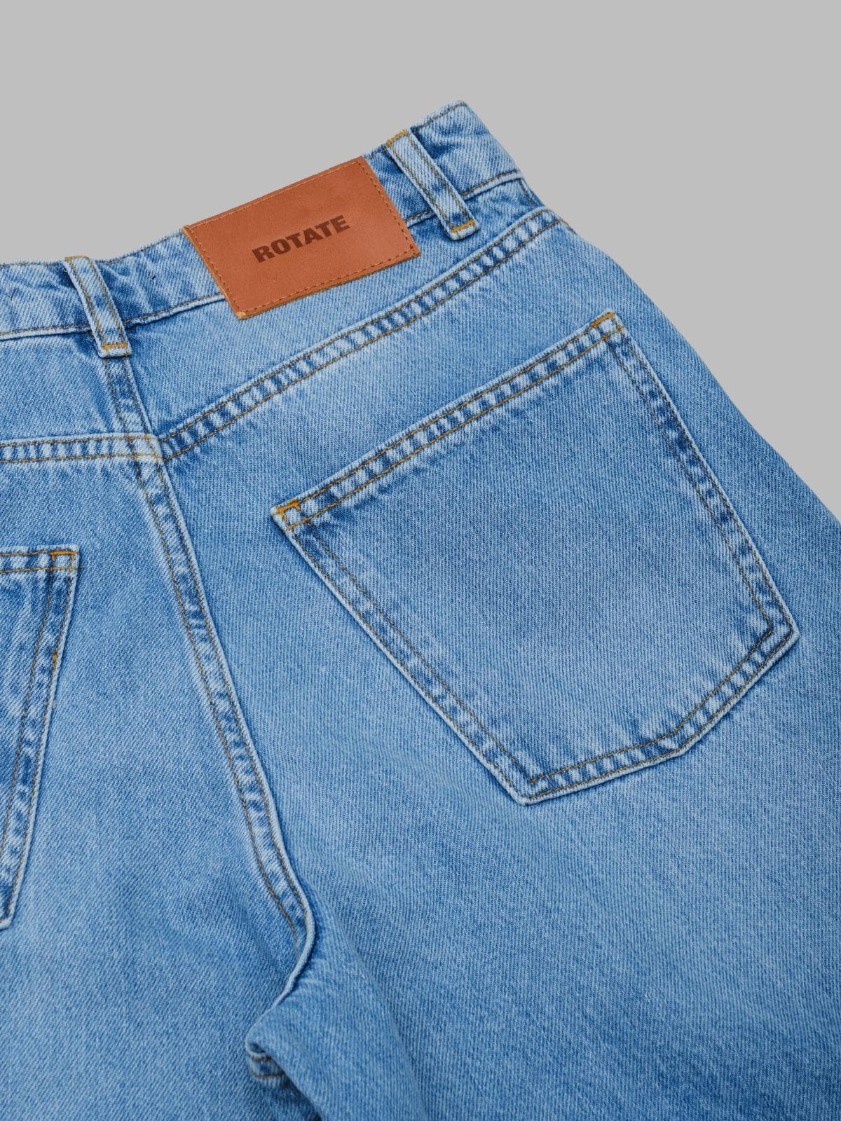 ROTATE draped barrel leg jeans - 4