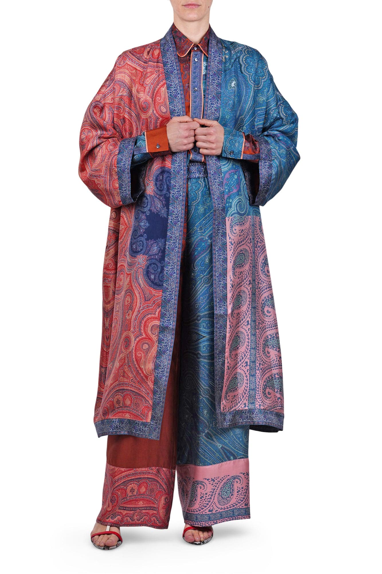 PIERRE-LOUIS MASCIA Pierre-Louis Mascia - Kimono - 470087 - Rosso/Blu - 2